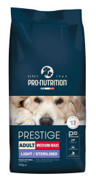PRESTIGE CHIEN ADULT MEDIUM MAXI LIGHT STERILISED 15KG