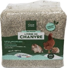 Litière de chanvre 8kg 100L