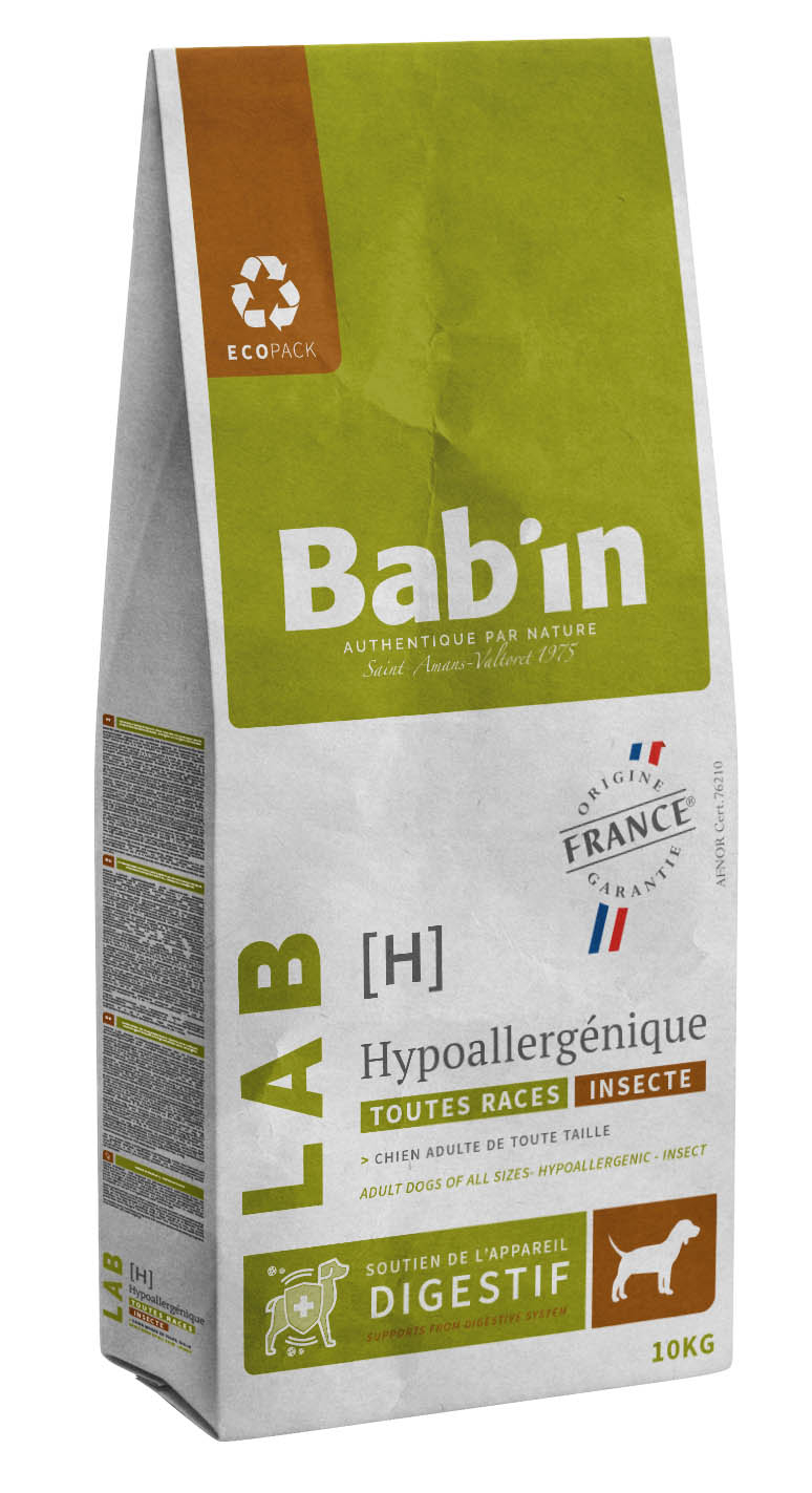 BAB'IN LAB ADULTE HYPOALLERGENIQUE (tte race) 10 KG