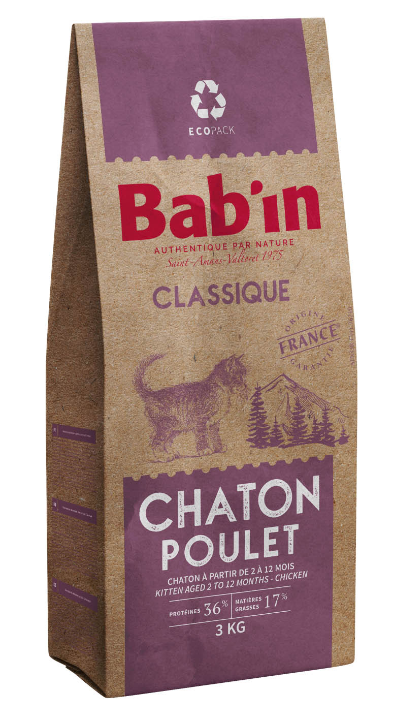 BAB'IN CLASSIQUE CHATON POULET 3 KG