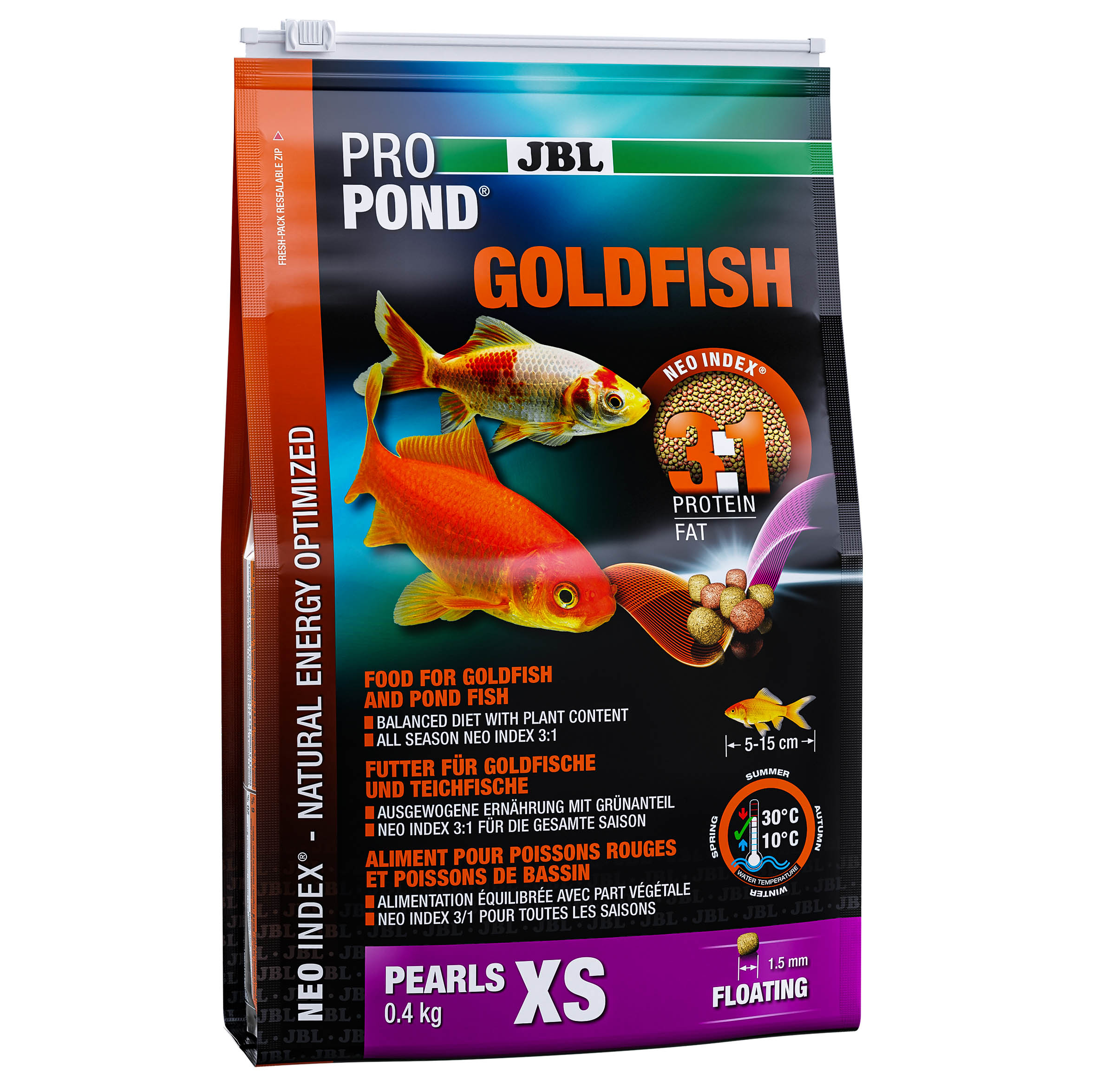 JBL PROPOND GOLDFISH XS 0.4 Kg - Aliment pour poissons rouges en bassin