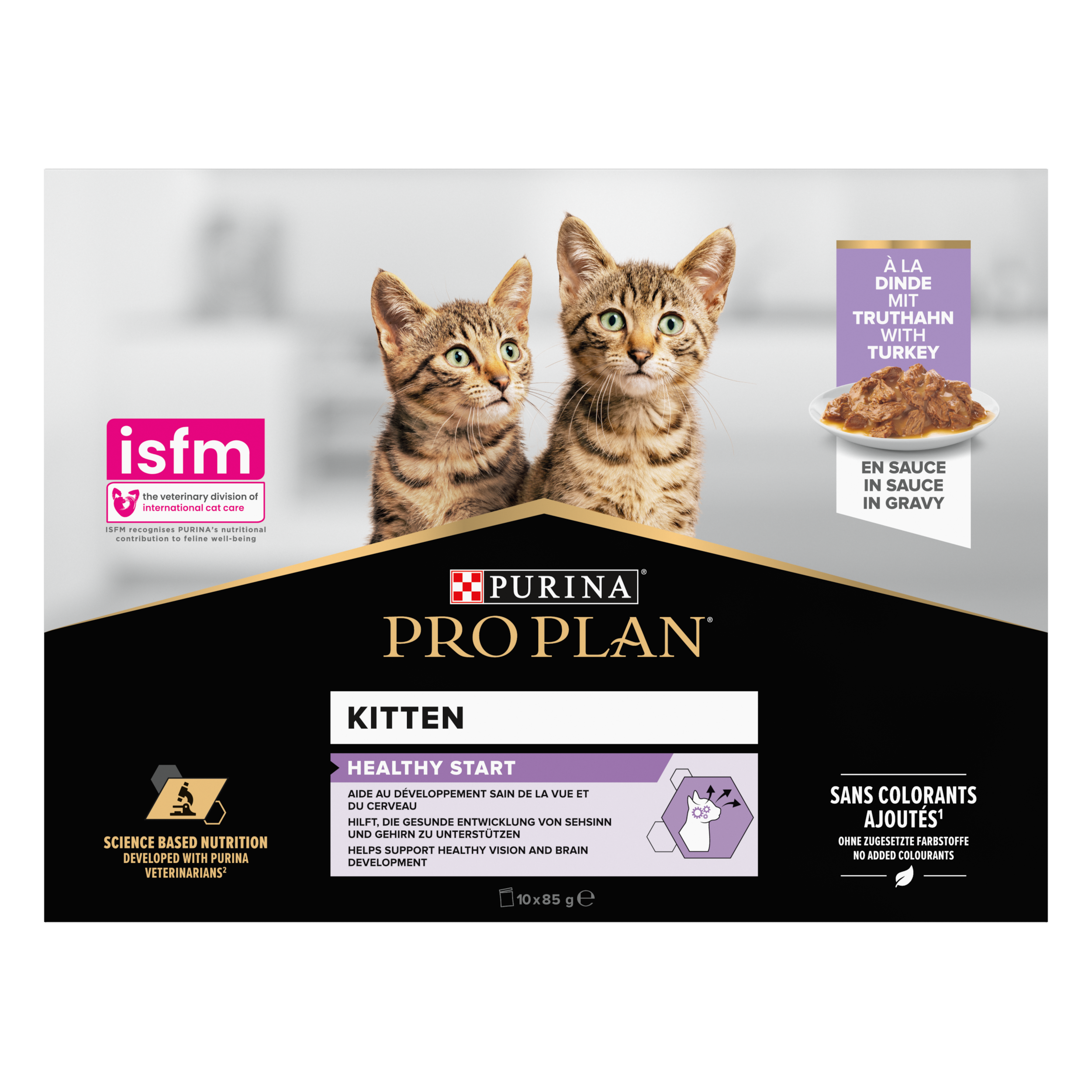 PRO PLAN Kitten HEALTHY START Dinde Sauce Pochons 10x85g