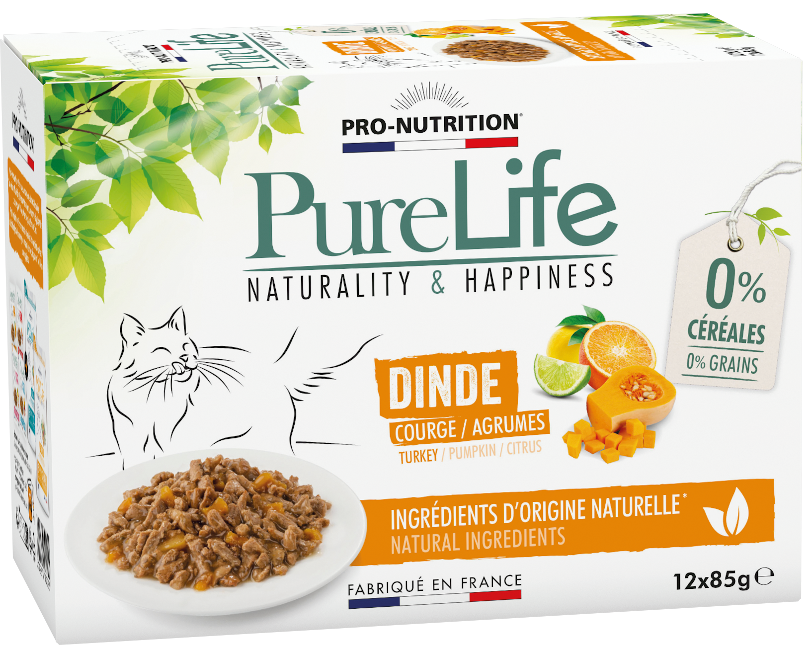 Pure Life à la dinde courge/agrumes, sans Céréales - 12x85g