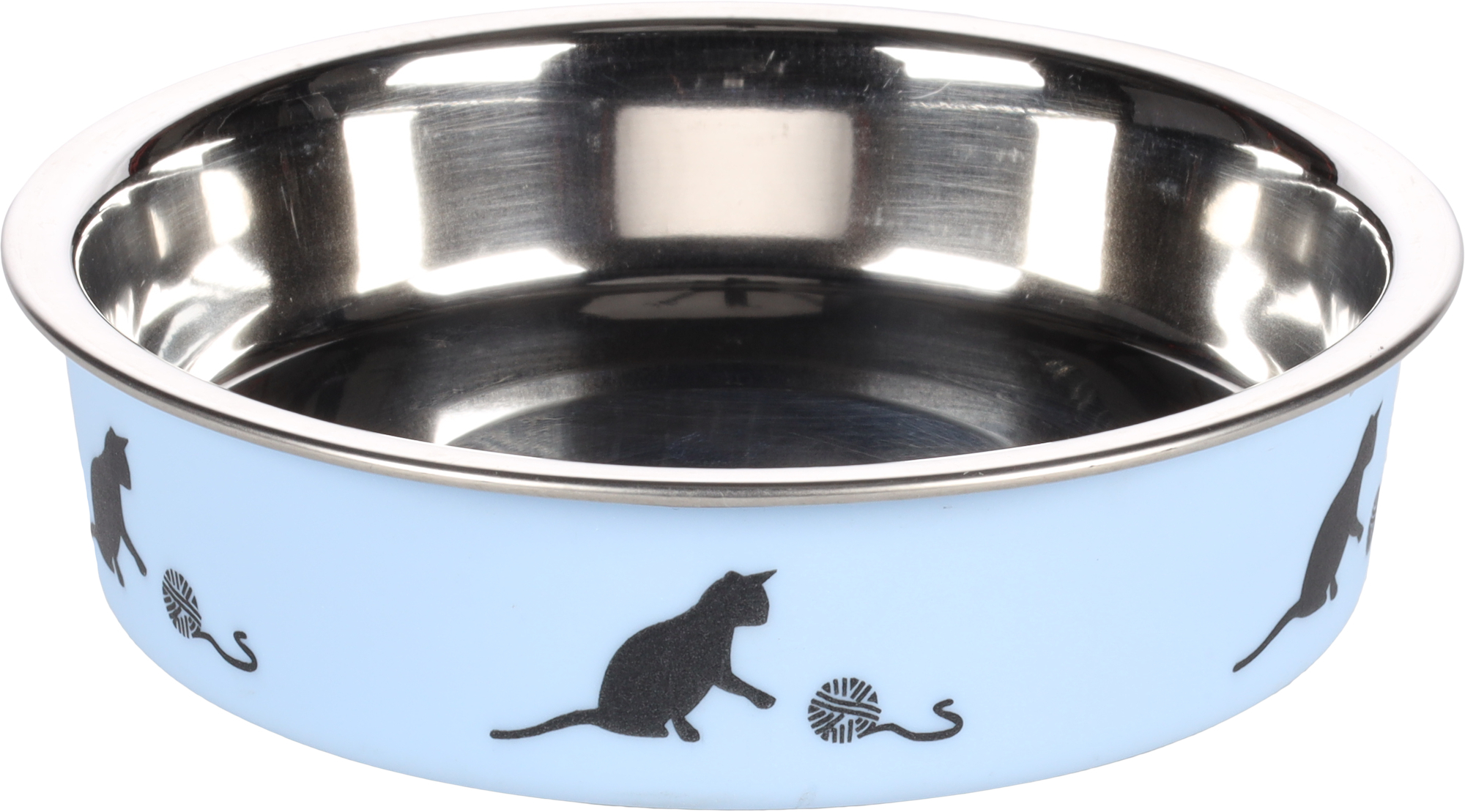 Gamelle pour la nourriture et l'eau Kena Rond Bleu clair et Argent 11CM-180ML