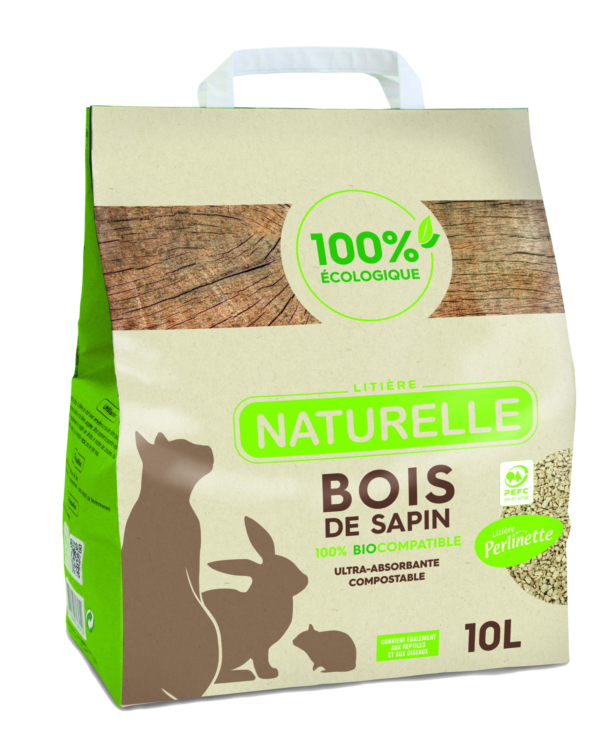 Litière-Perlinette Bois de sapin 10L