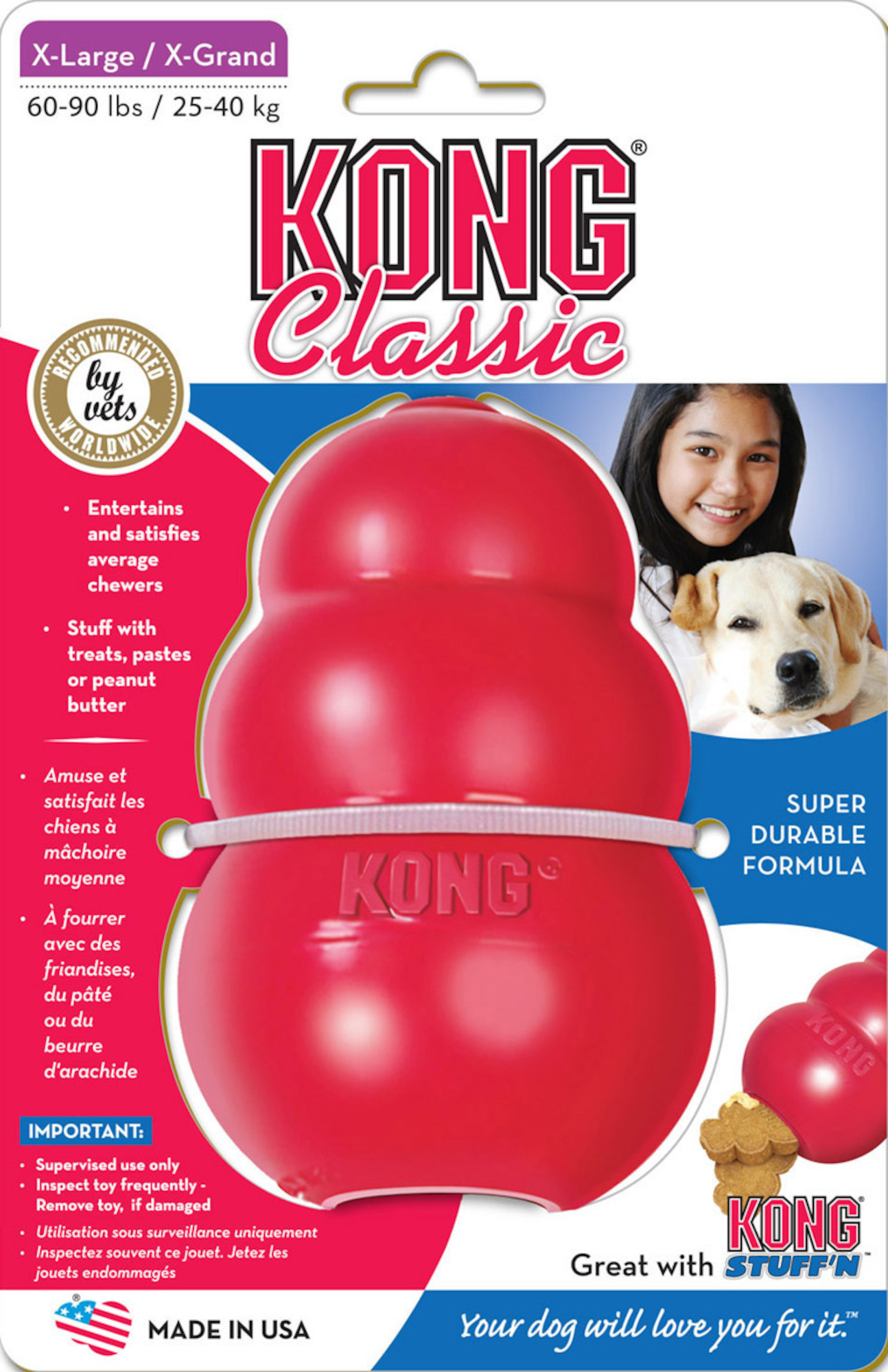 Kong® Jouet Classic Rouge Wobbler