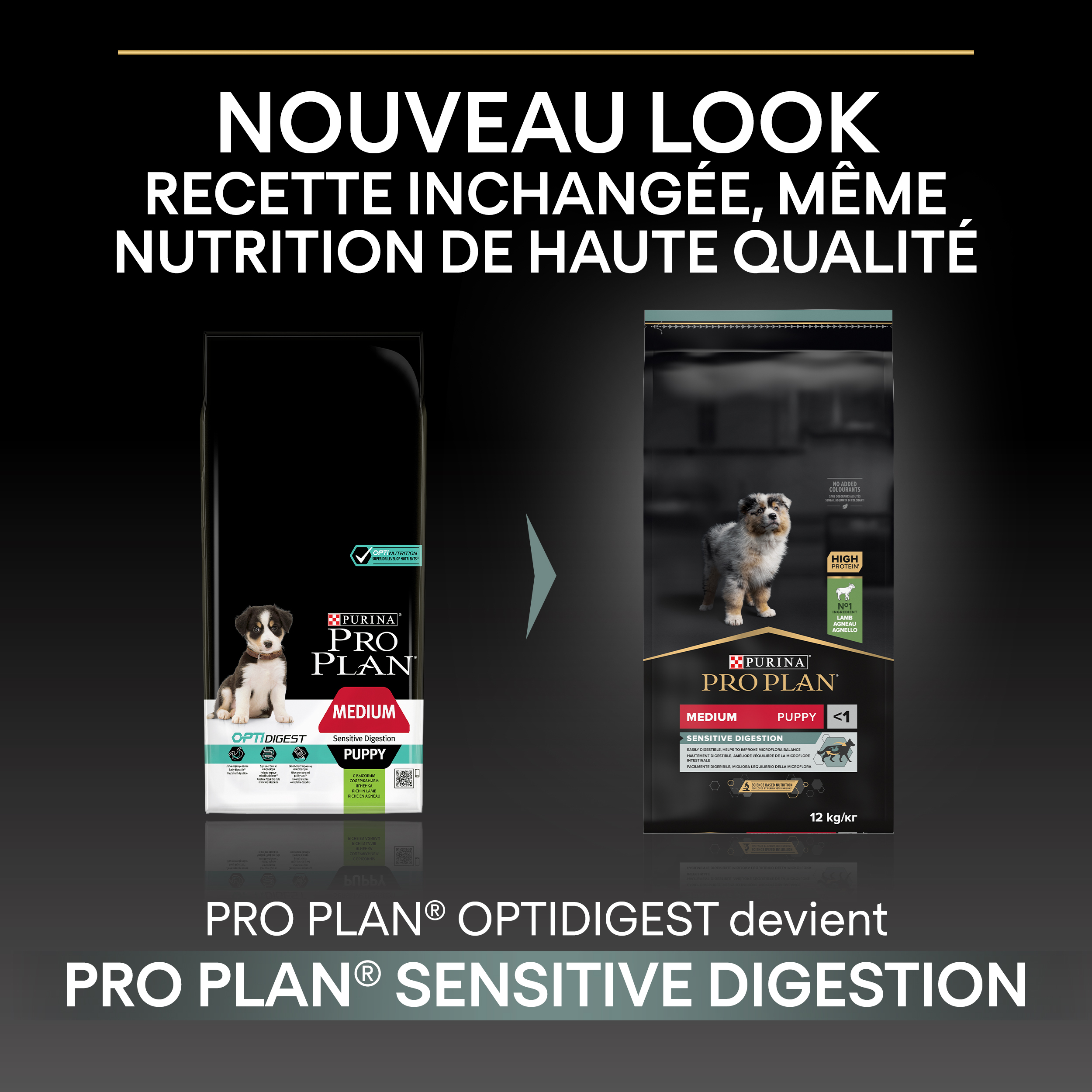 PRO PLAN Chien Medium Puppy Sensitive Digestion Agneau 3KG