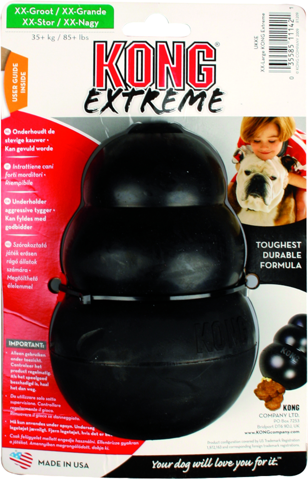 Kong® Jouet Extreme Noir Wobbler