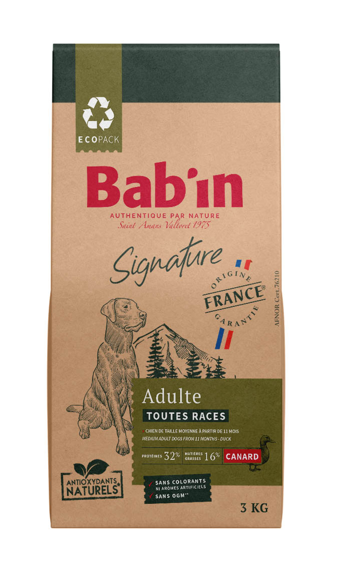 BAB'IN SIGNATURE ADULTE CANARD (tte race) 3 KG