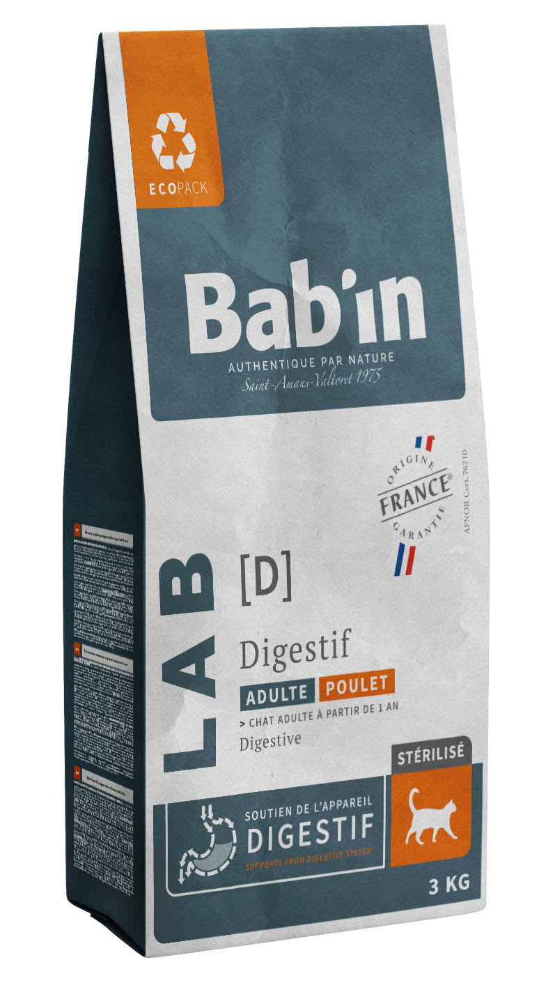 BAB'IN LAB CHAT ADULTE DIGESTION 3 KG