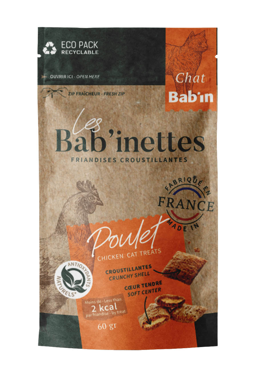 BAB'INETTES CHAT POULET 60g
