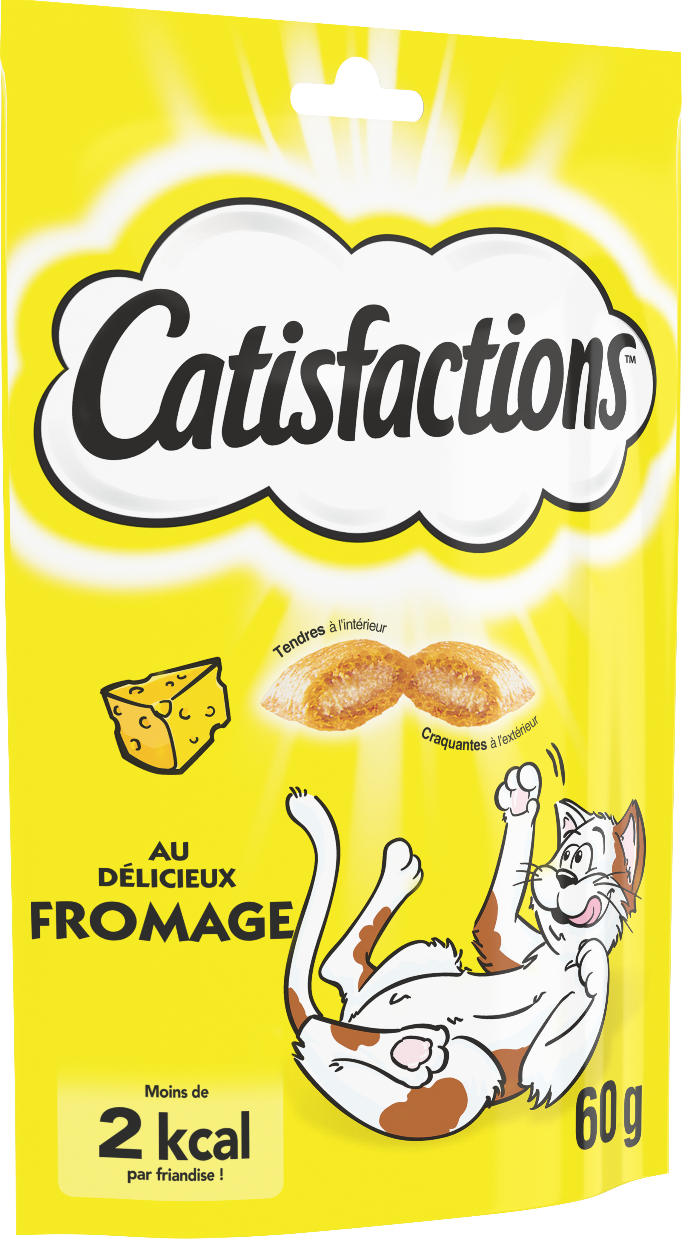 CATISFACTIONS Friandises au fromage pour chat et chaton 60g