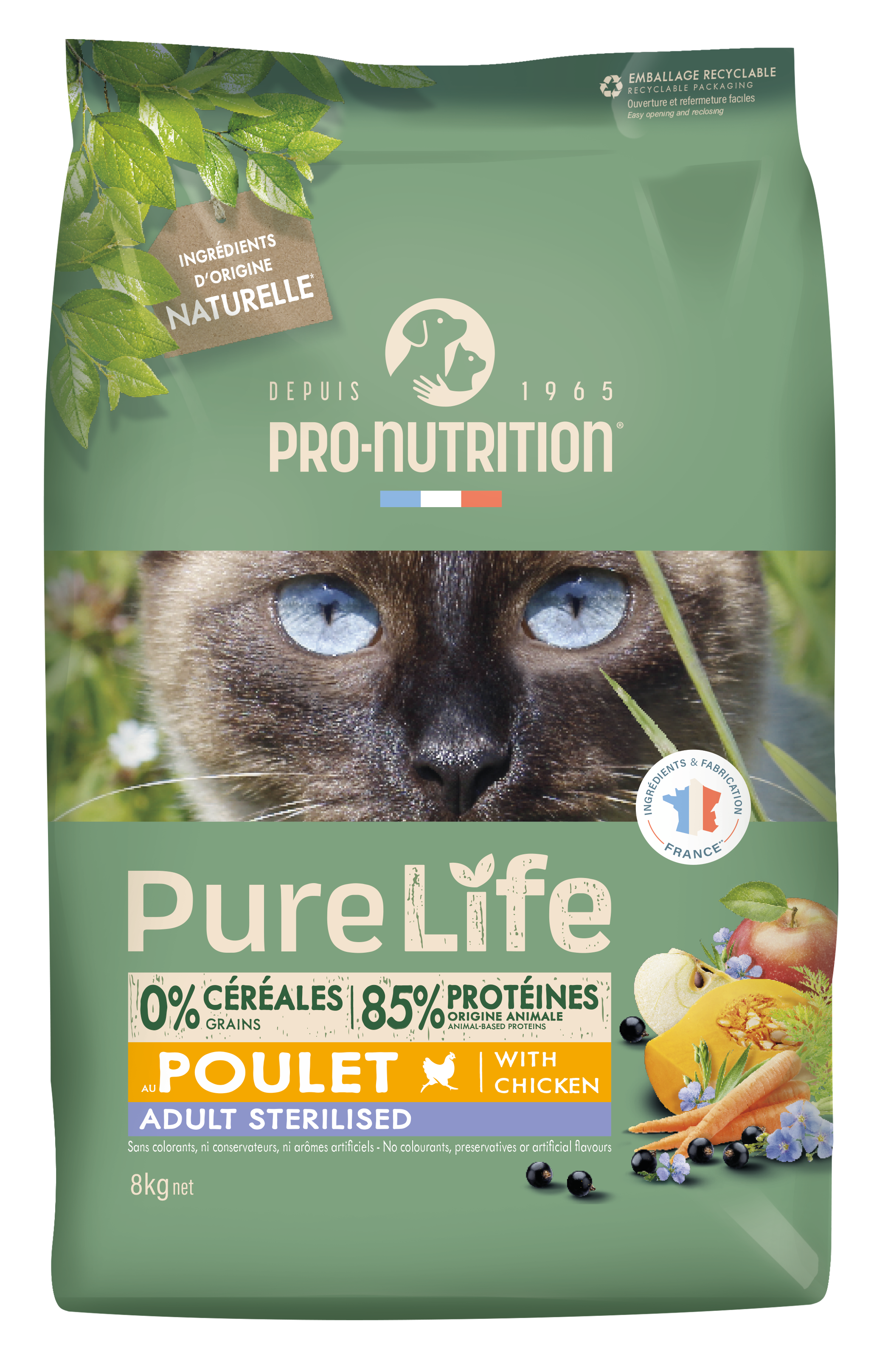 Pure Life chat Sterilised Poulet 8kg