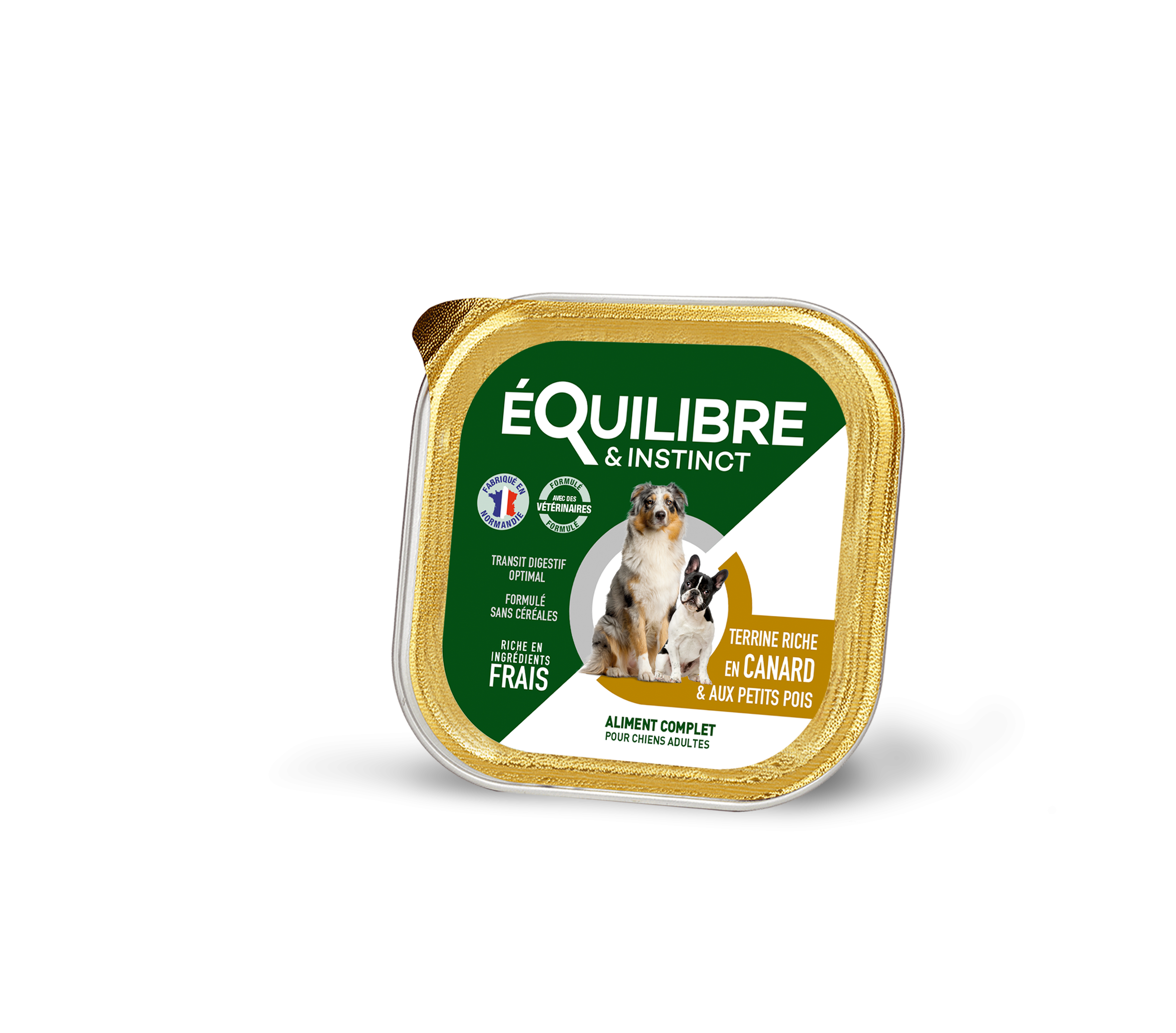 Pâtées riches en canard & aux petits pois pour CHIEN ADULTE