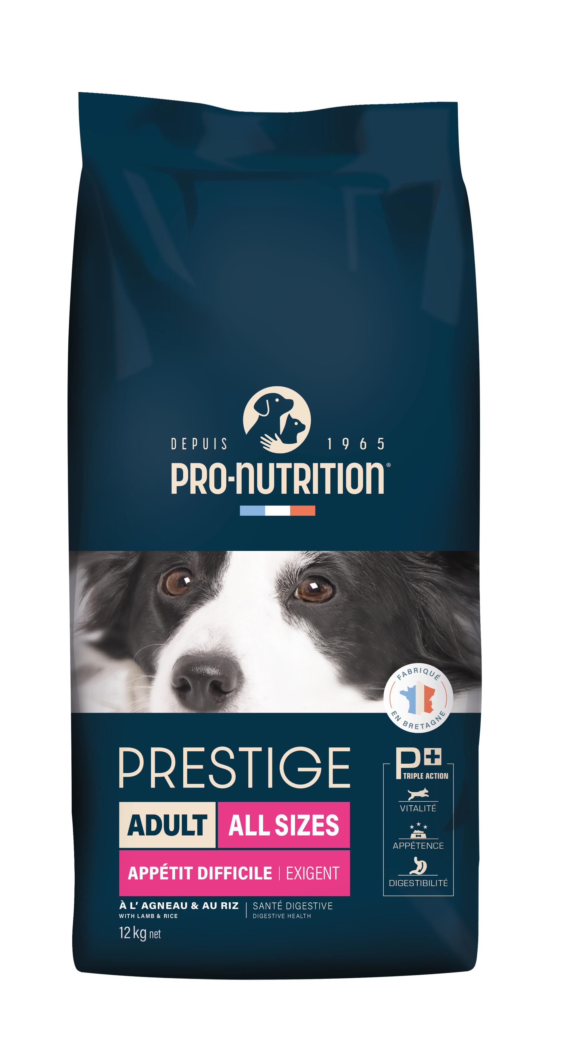 PRESTIGE CHIEN ADULT ALL SIZES - EXIGENT - AGNEAU / RIZ 12KG