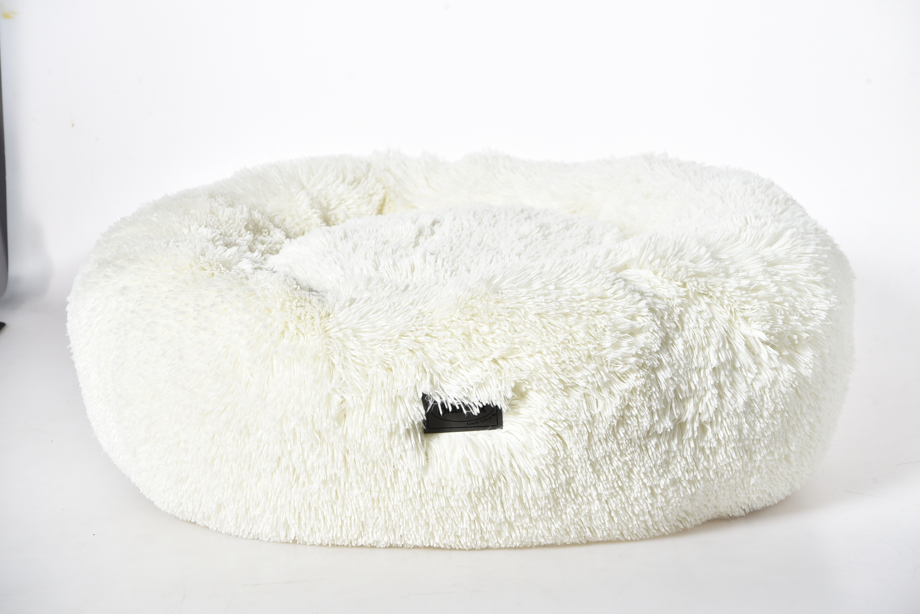 Coussin rond  fourrure Crème Ø50cm