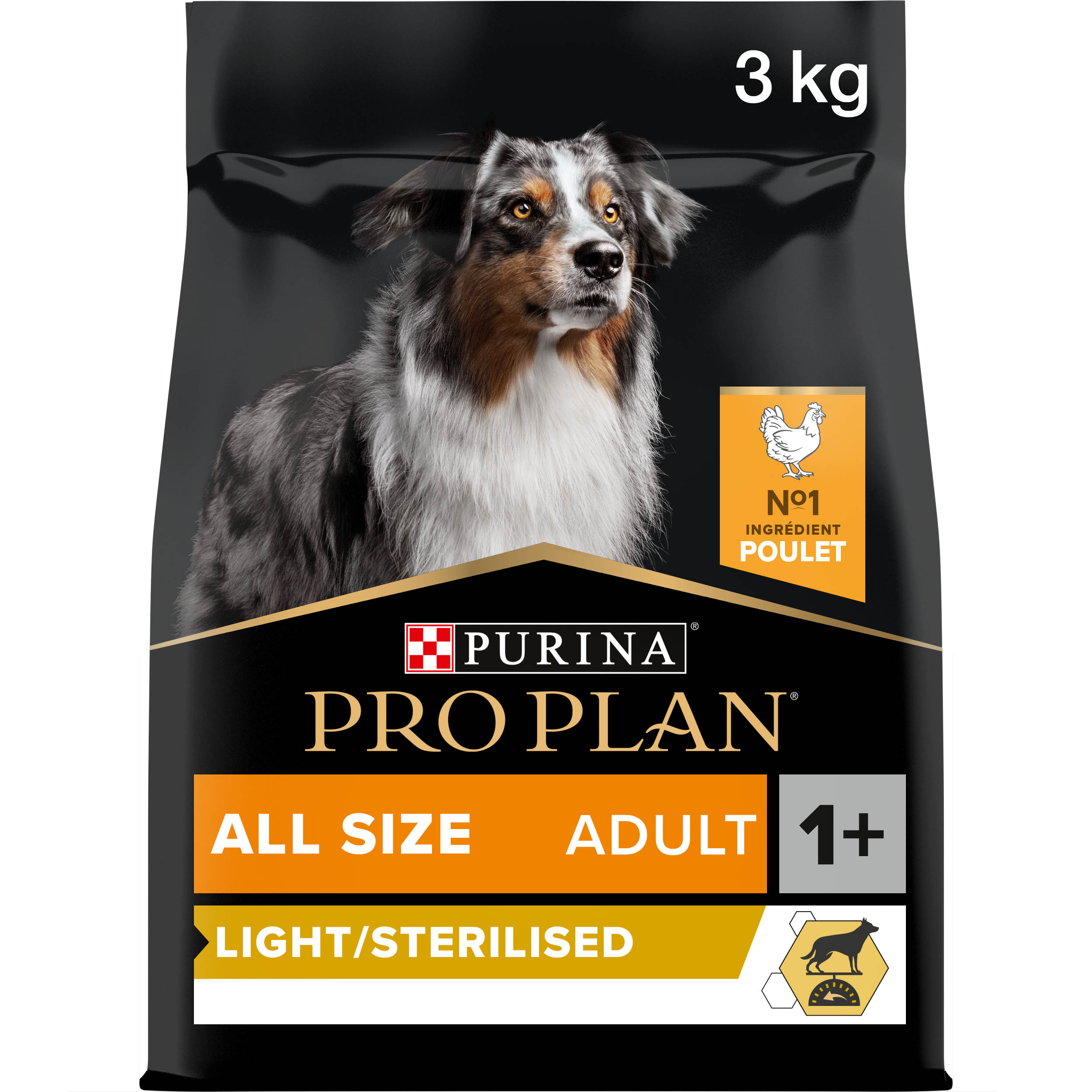 PRO PLAN Chien All Sizes Adult Light/Sterilised Poulet 3KG