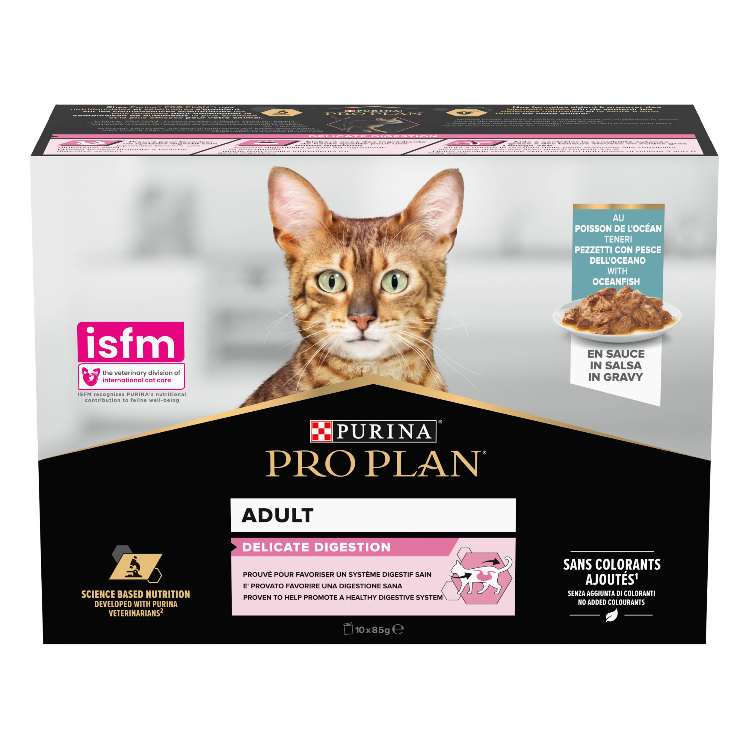 PRO PLAN POUR CHAT ADULTE STERILISE NOURRITURE HUMIDE POISSON OCEAN - POCHONS 10 X 85G