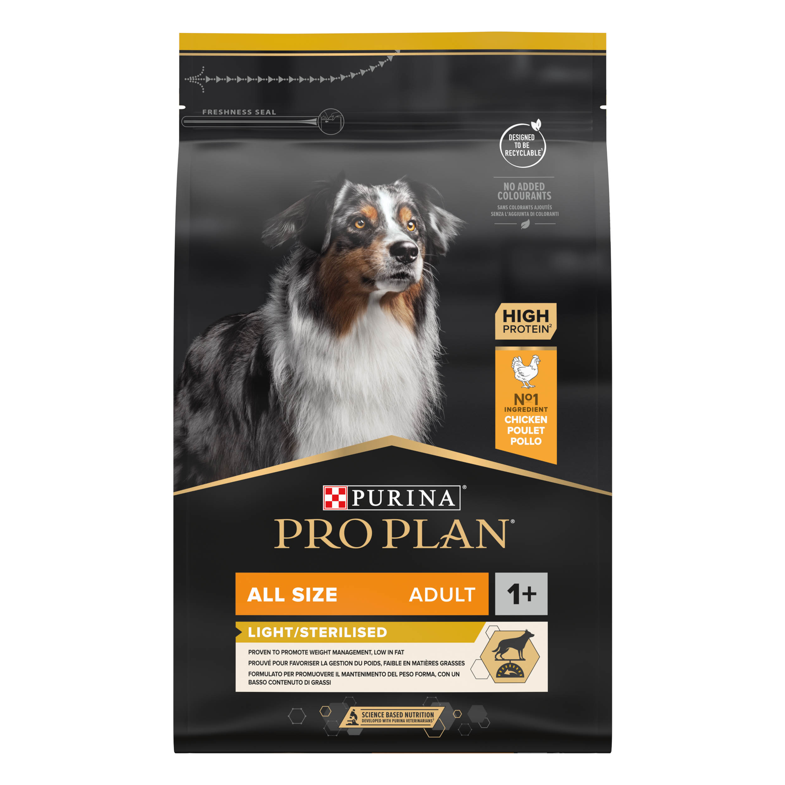 PRO PLAN Chien All Sizes Adult Light/Sterilised Poulet 3KG