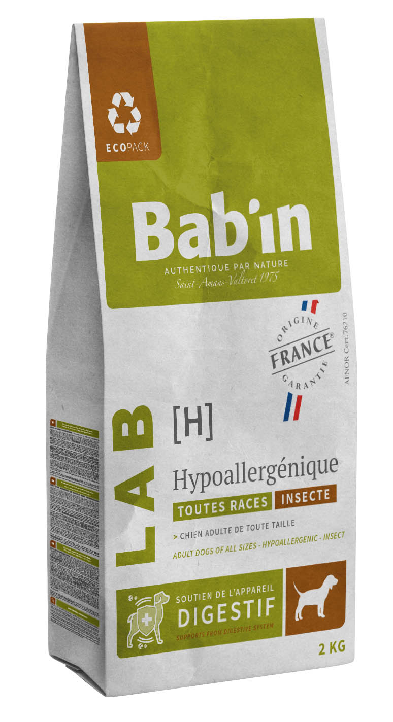BAB'IN LAB ADULTE HYPOALLERGENIQUE (tte race) 2 KG