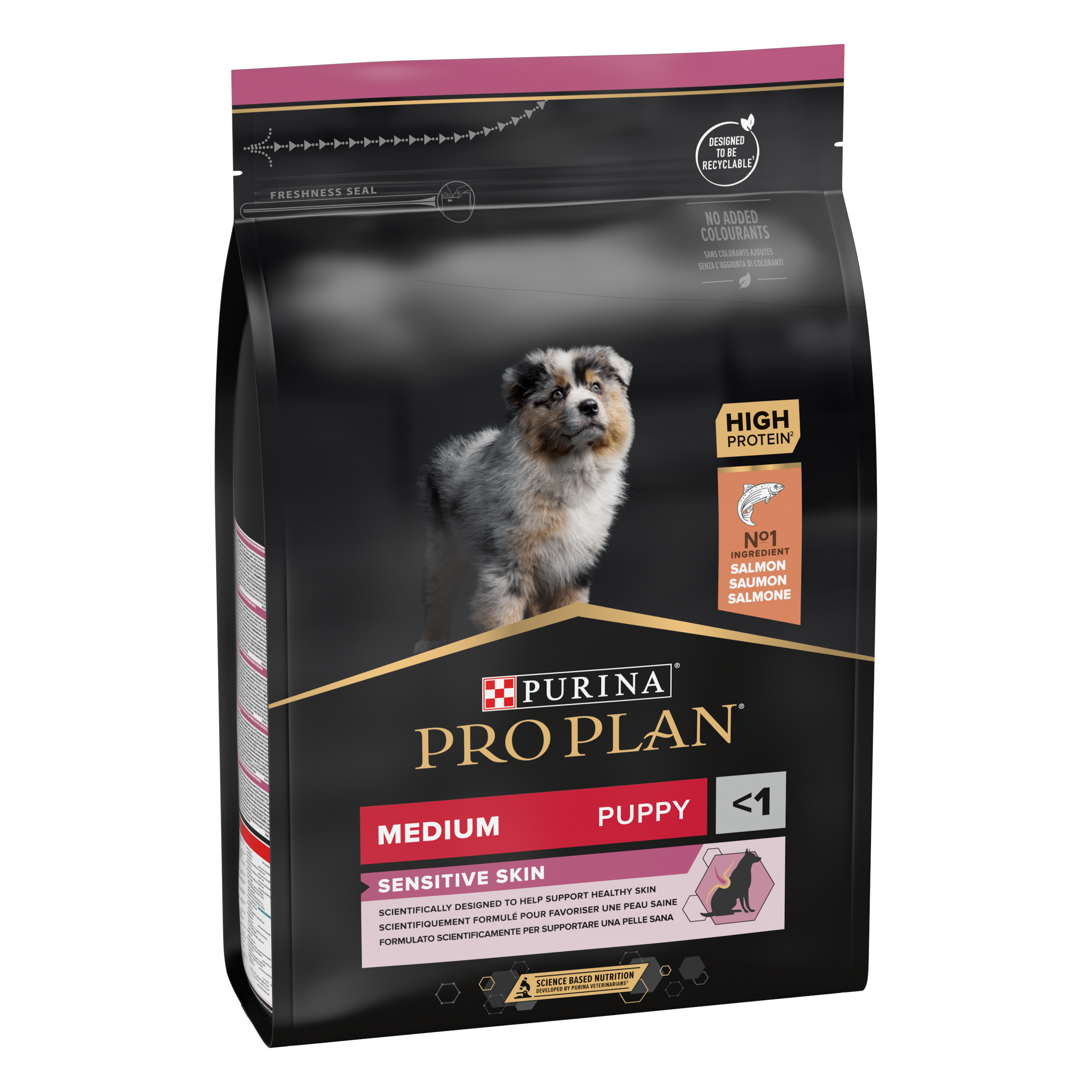 PRO PLAN Chien Medium Puppy Sensitive Skin Saumon 3KG