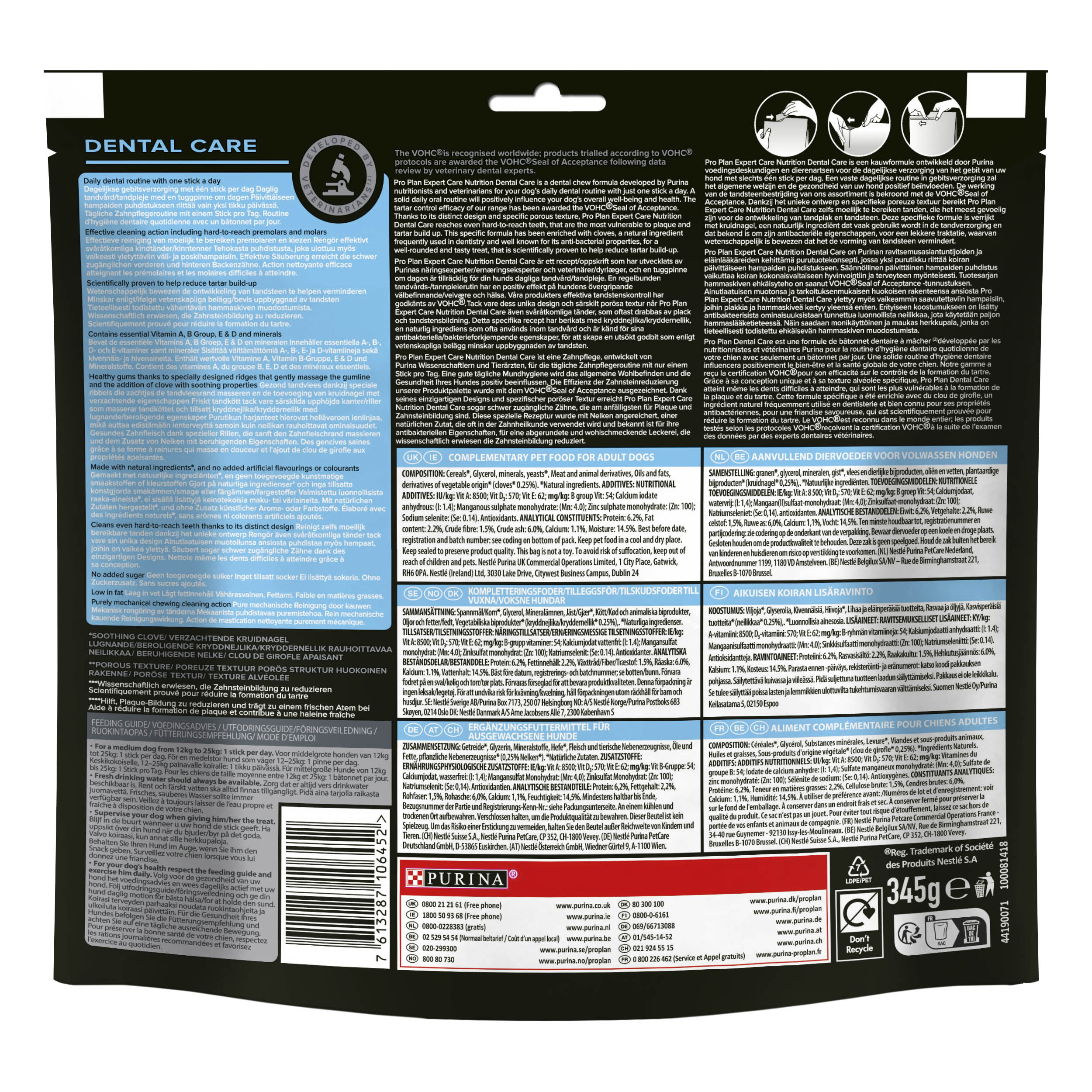 Pro Plan Chien Medium Expert Care Nutrition Dental Care 345g