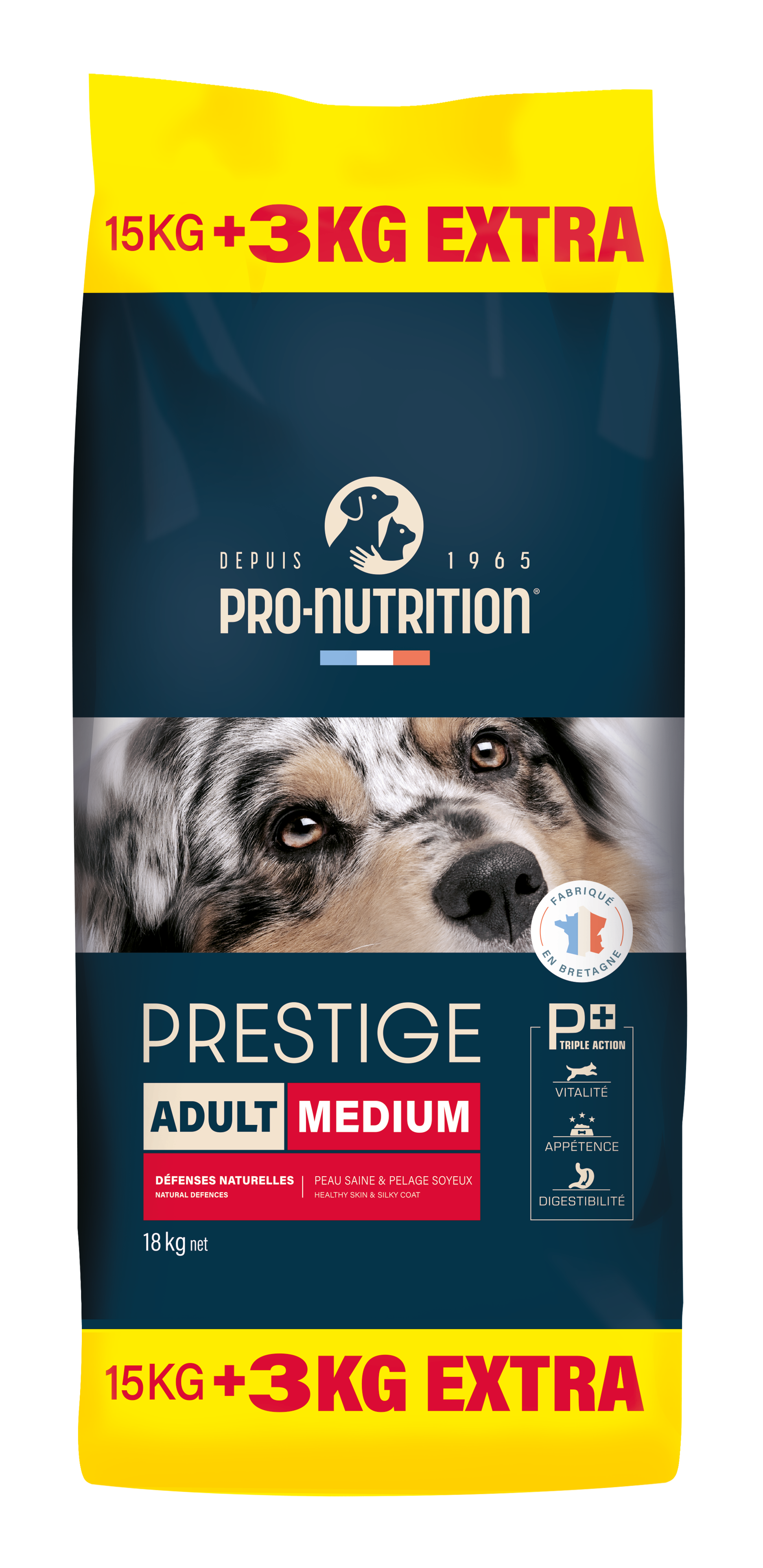 PRESTIGE CHIEN ADULT MEDIUM 15KG+3KG
