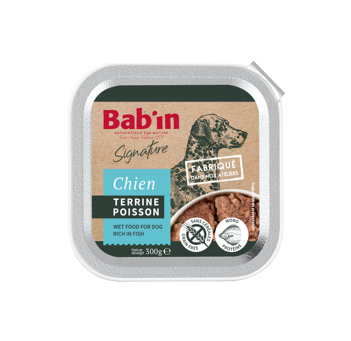 BAB'IN TERRINE CHIEN ADULTE POISSON 300G
