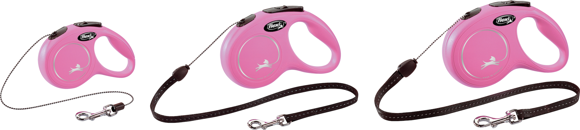 Flexi Laisse à enrouleur New Classic Cord Rose