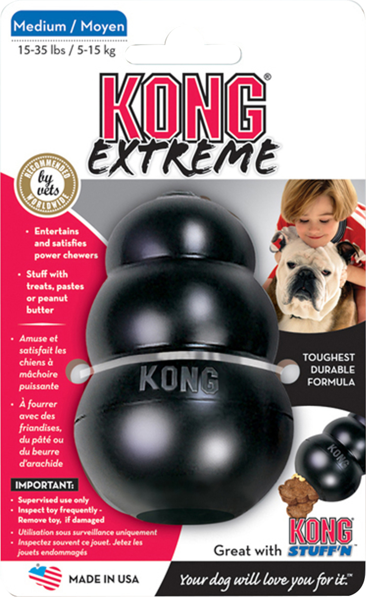 Kong® Jouet Extreme Noir Wobbler