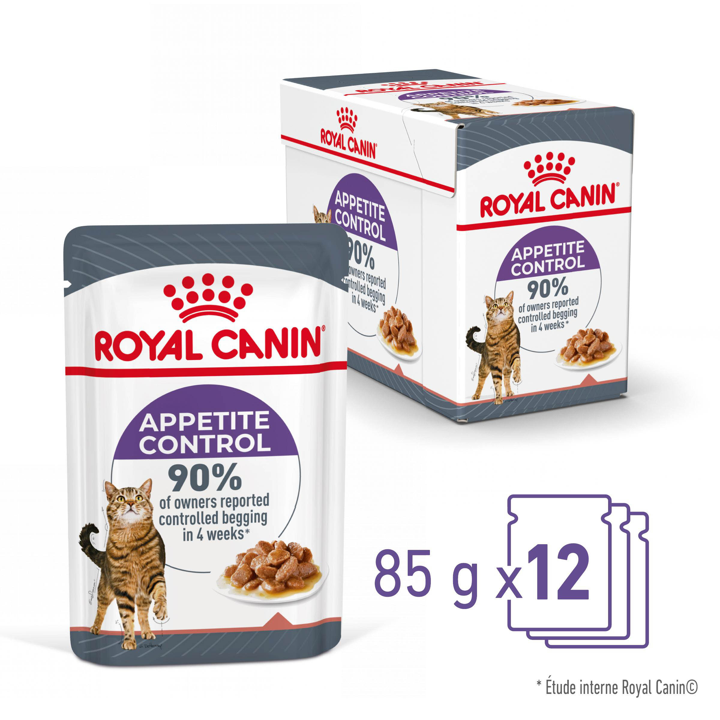 ROYAL CANIN APPETITE CONTROL SAUCE CHAT ADULTE FAVORISE LA SATIETE
12x85gr 