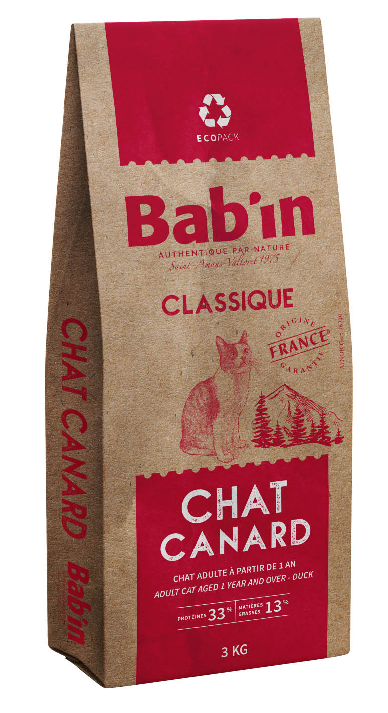 BAB'IN CLASSIQUE CHAT ADULTE CANARD 3 KG