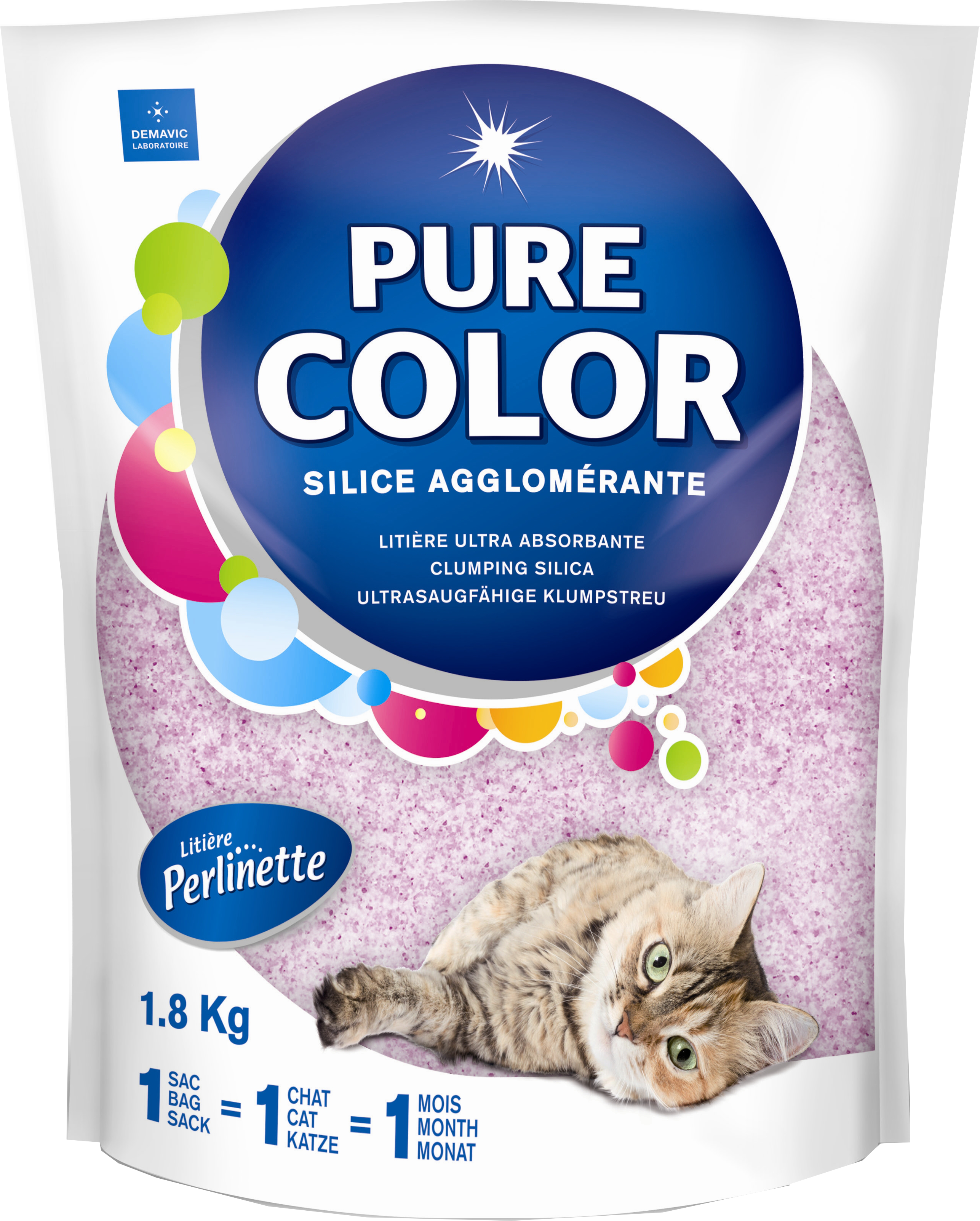 Litière-Pure color 1.8kg VIOLETTE 