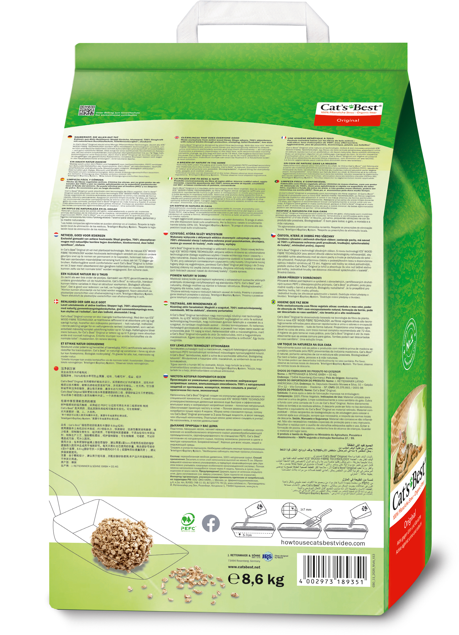 Litière Cat's Best Original 20L