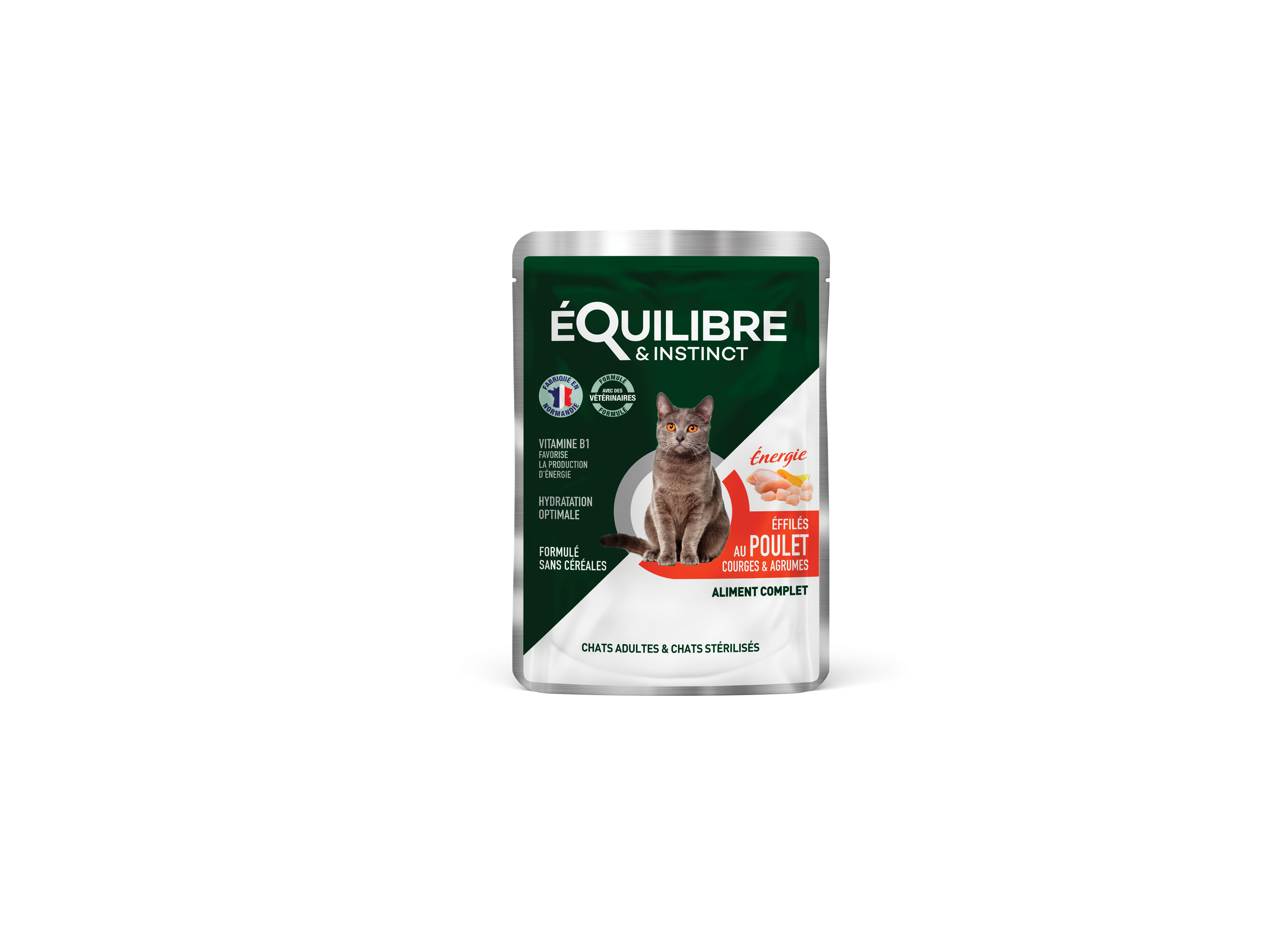 Effilés au poulet, courges & agrumes pour CHAT STÉRILISÉ