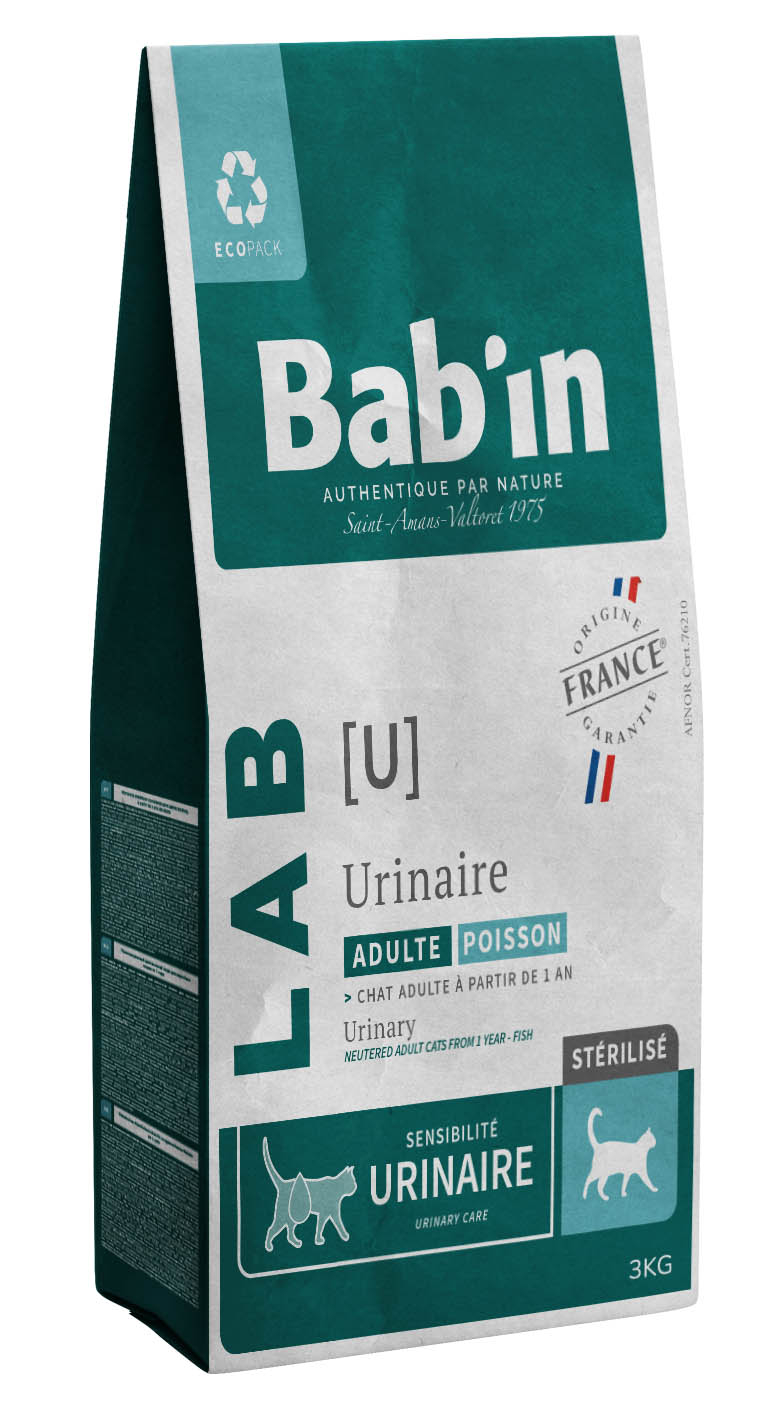 BAB'IN LAB CHAT ADULTE URINAIRE 3 KG