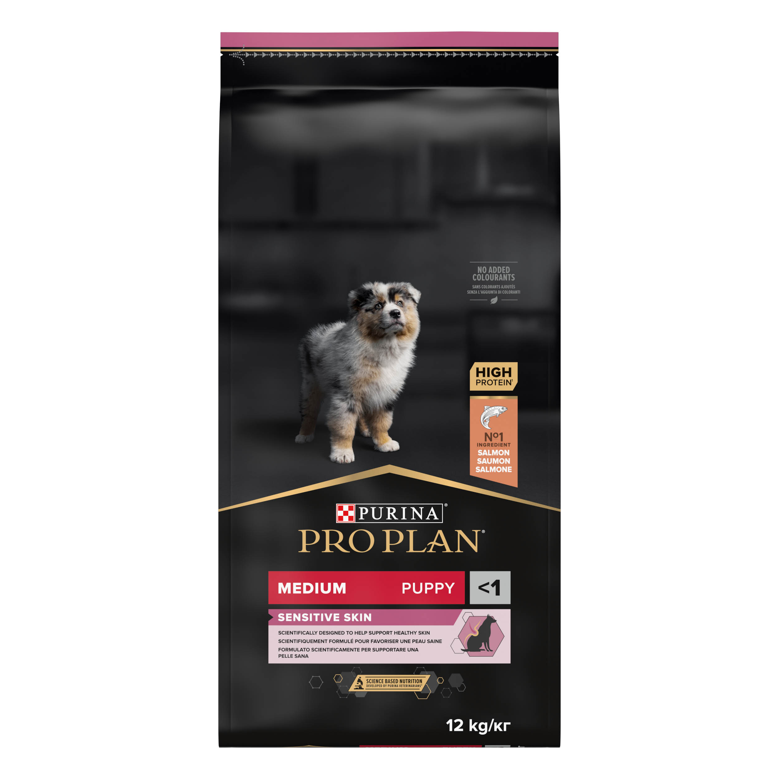 PRO PLAN Chien Medium Puppy Sensitive Skin Saumon 12KG