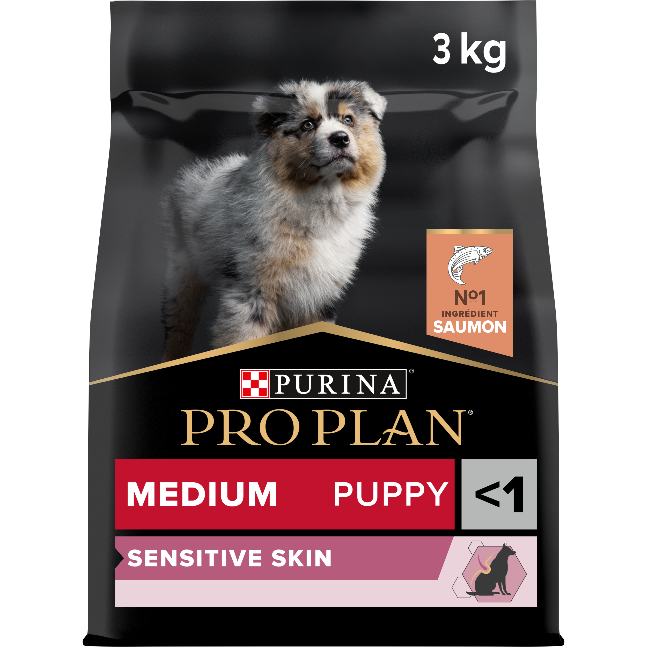 PRO PLAN Chien Medium Puppy Sensitive Skin Saumon 3KG