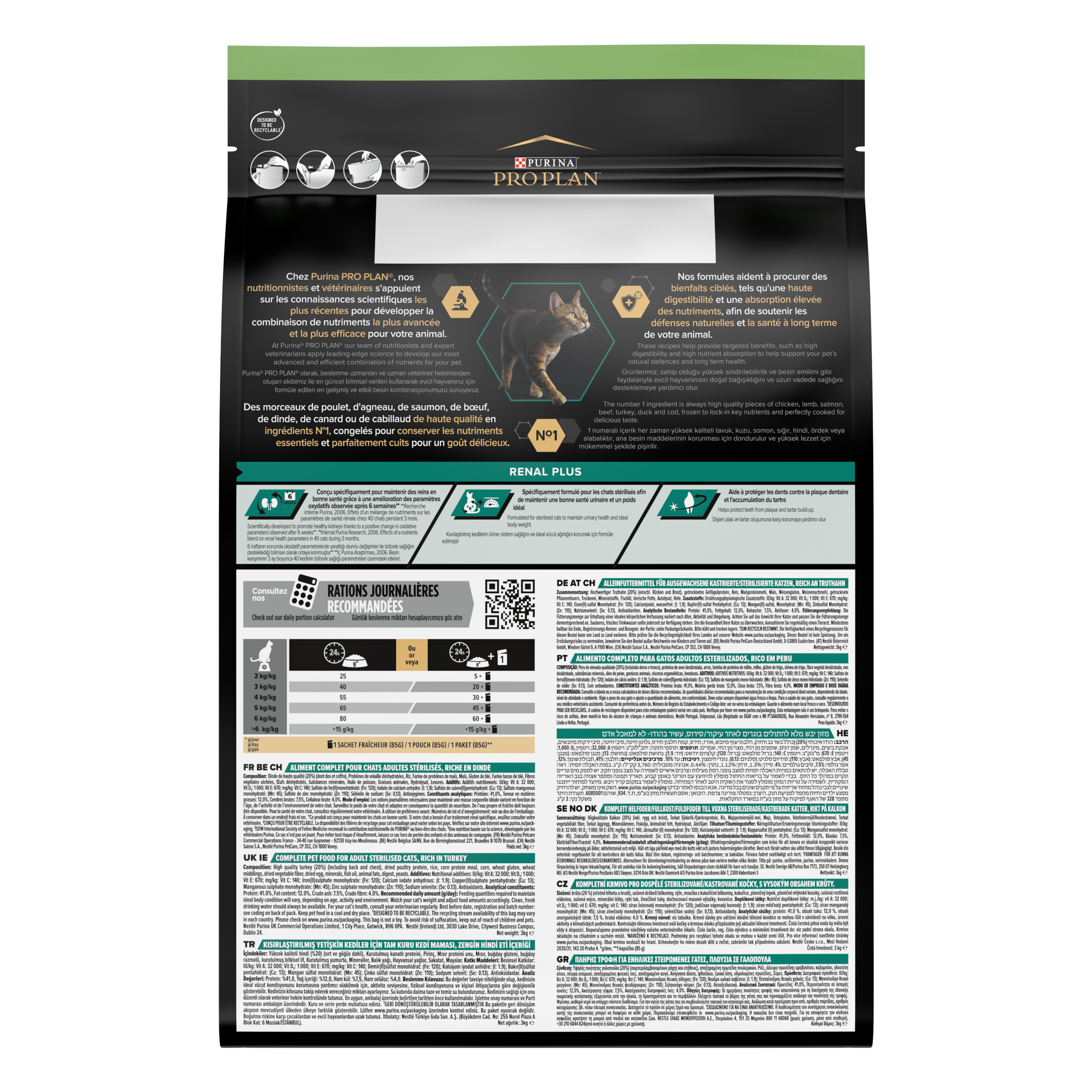 Pro Plan Sterilised Adult RENAL PLUS Dinde 3kg