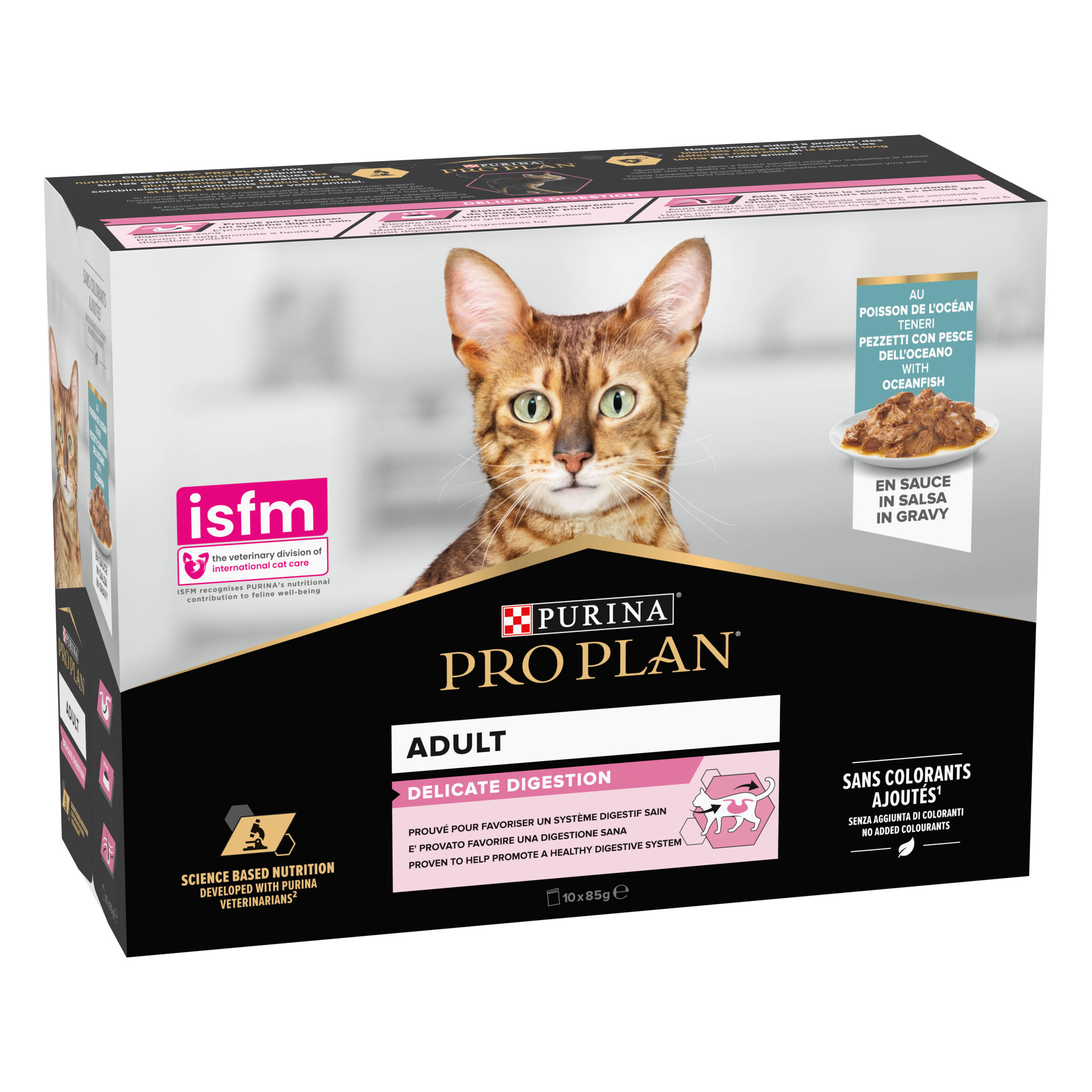 PRO PLAN POUR CHAT ADULTE STERILISE NOURRITURE HUMIDE POISSON OCEAN - POCHONS 10 X 85G