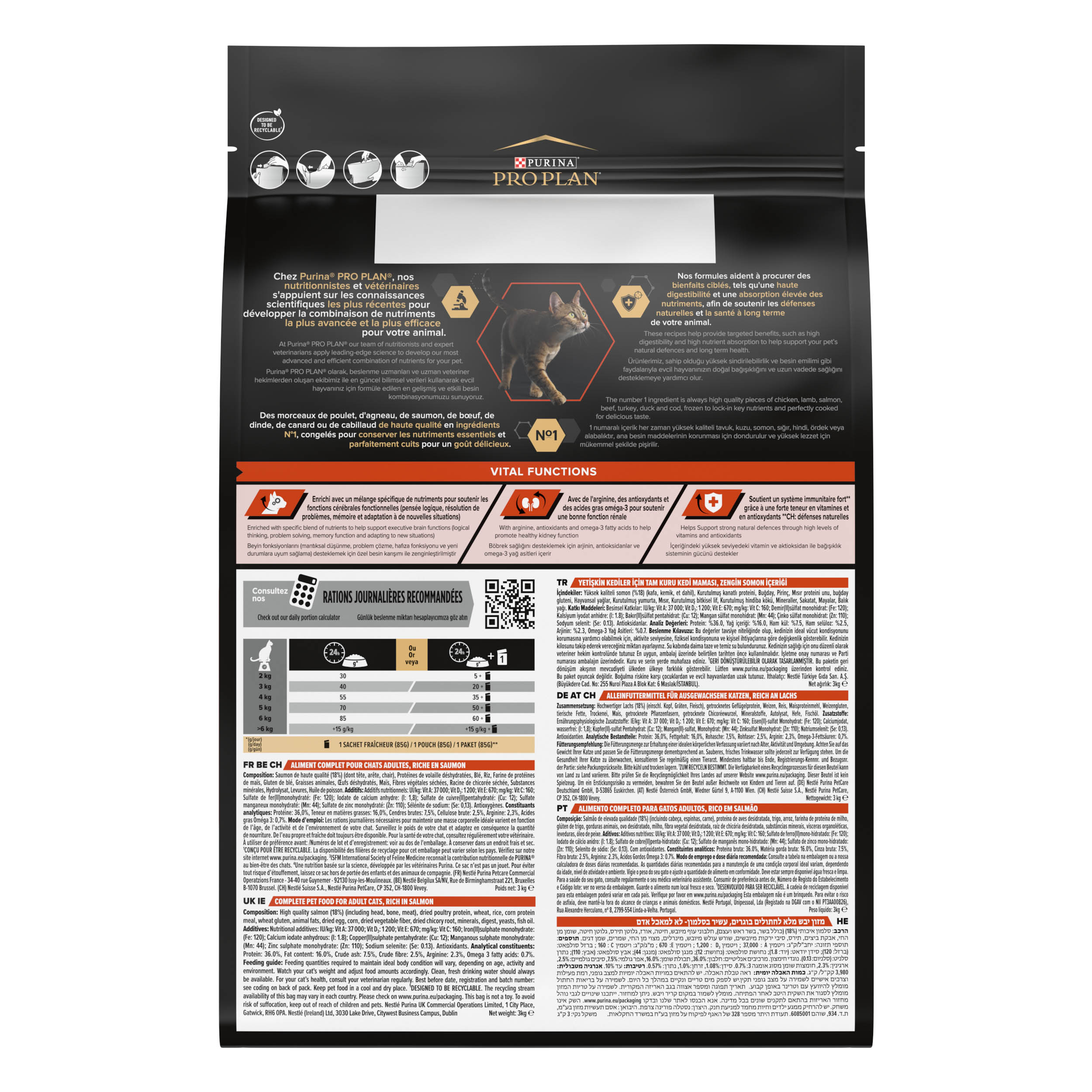 Pro Plan Adult Vital Functions Saumon 3kg