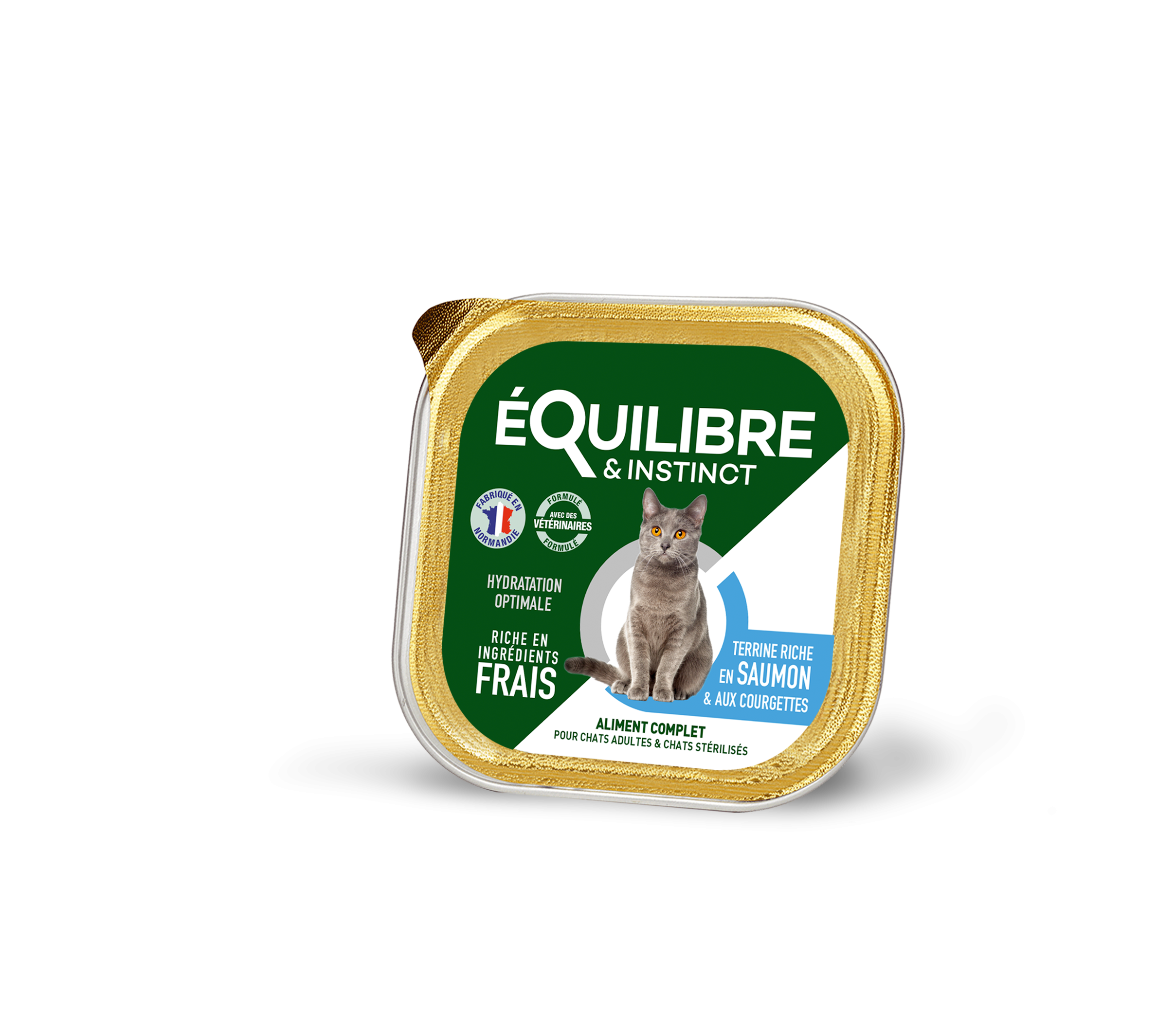 PÂTÉE RICHE EN SAUMON ET AUX COURGETTES POUR CHAT STÉRILISÉ - 85G
