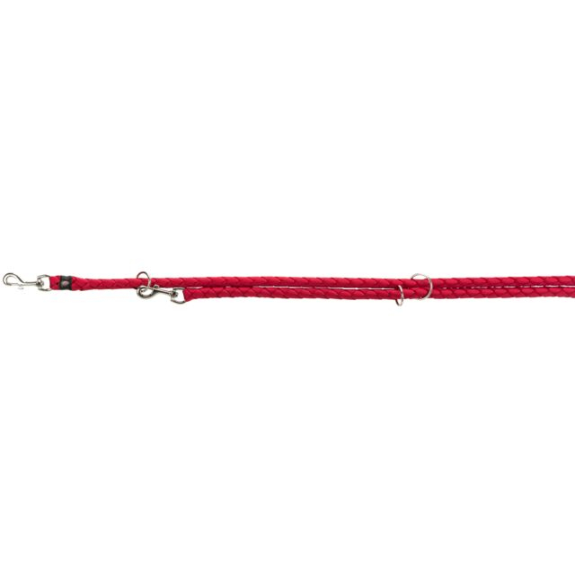 Cavo laisse réglable, S–M: 2,00 m/ø 12 mm, rouge