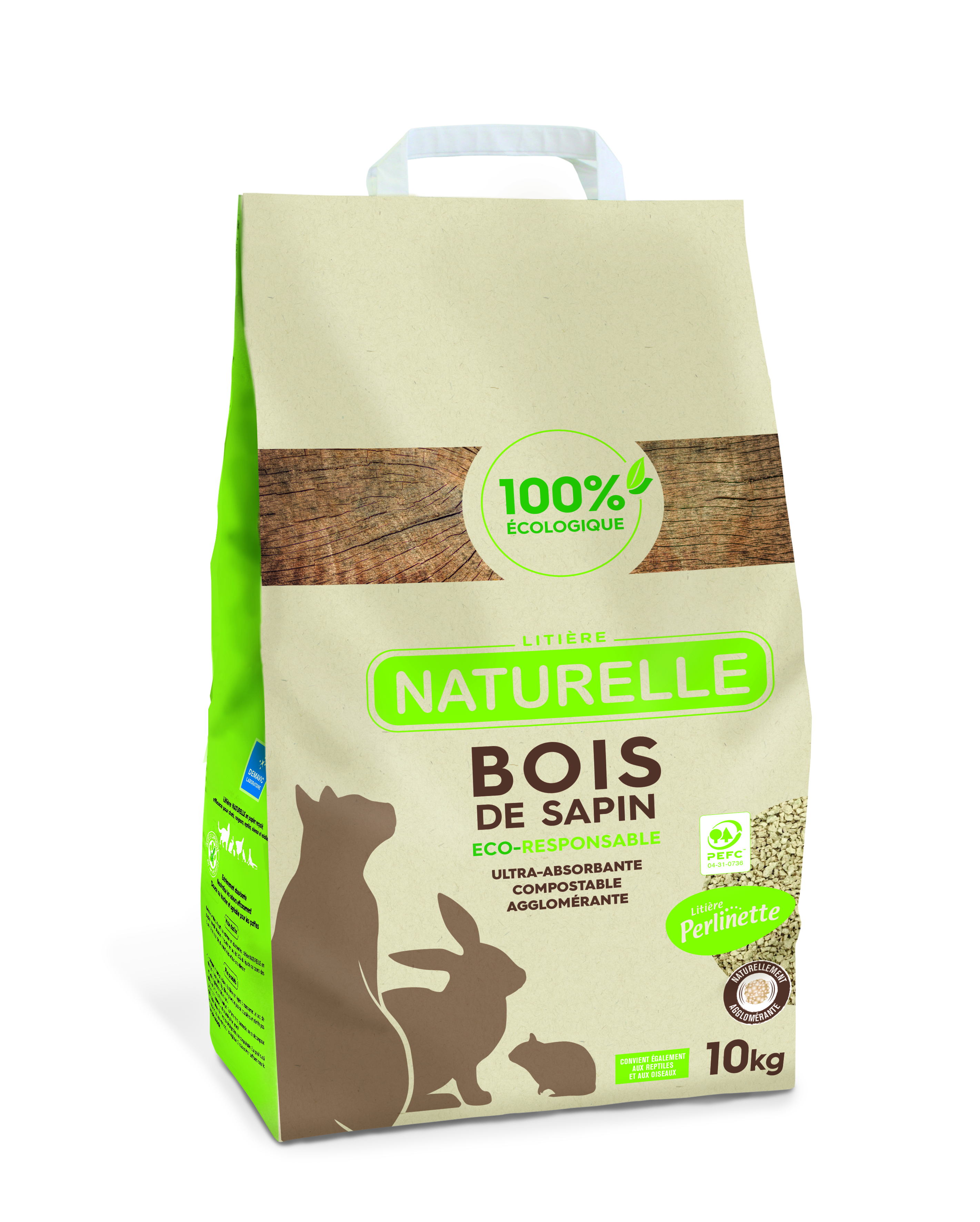 Litière-Perlinette Bois de sapin 10KG