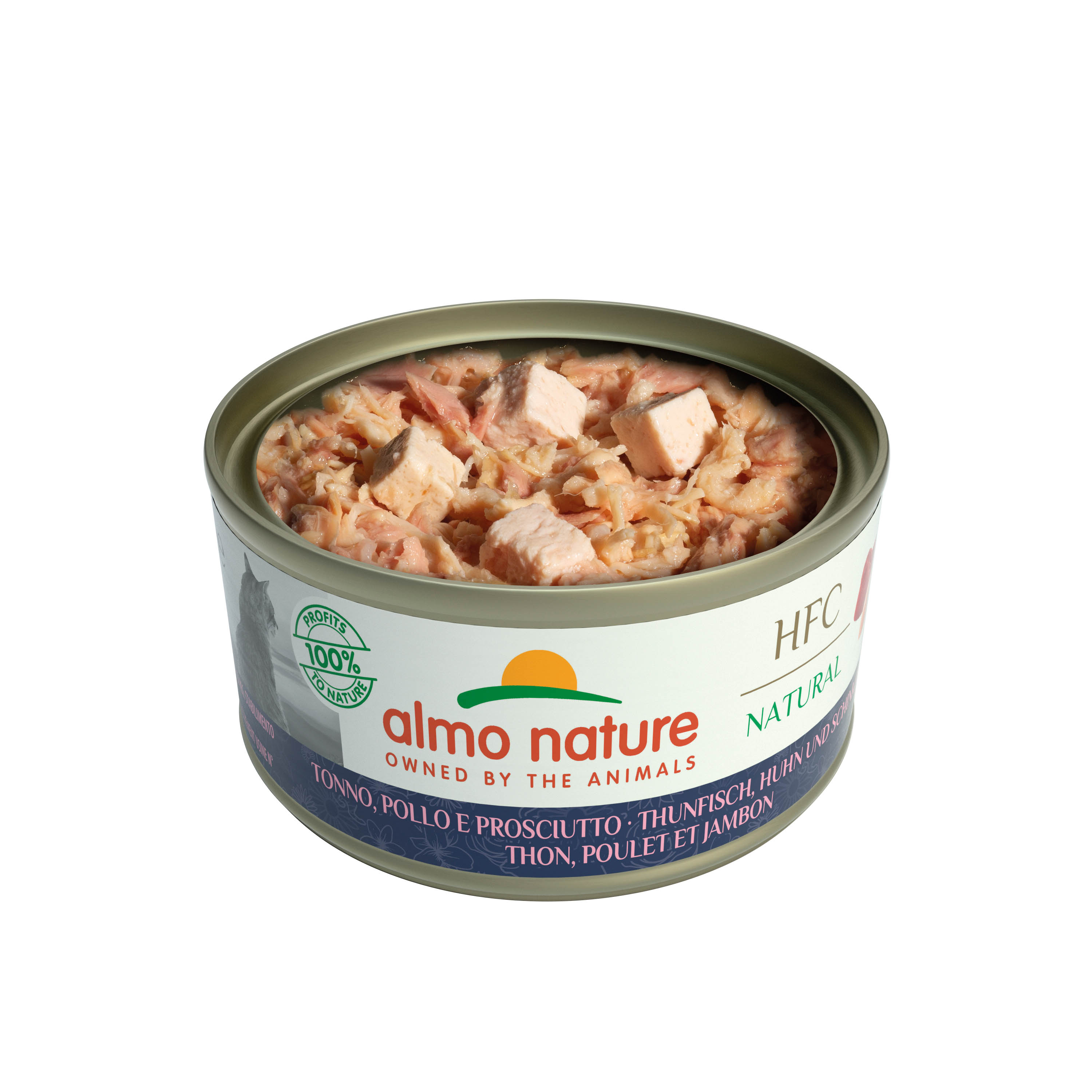Almo Nature Hfc Natural Thon Poulet Jambon Boîte 70 Gr