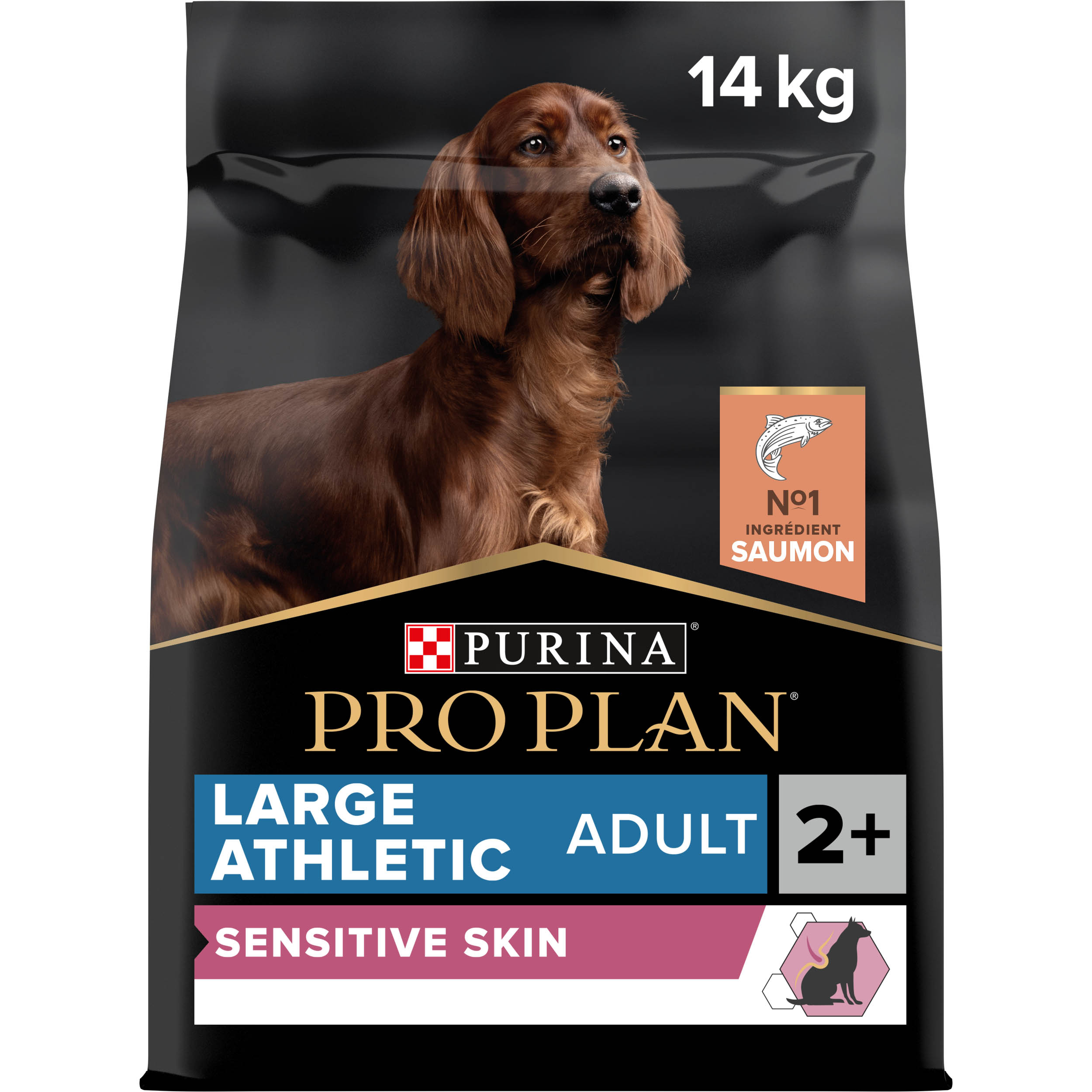 PRO PLAN Chien Large Adult Athletic Sensitive Skin Saumon 14KG