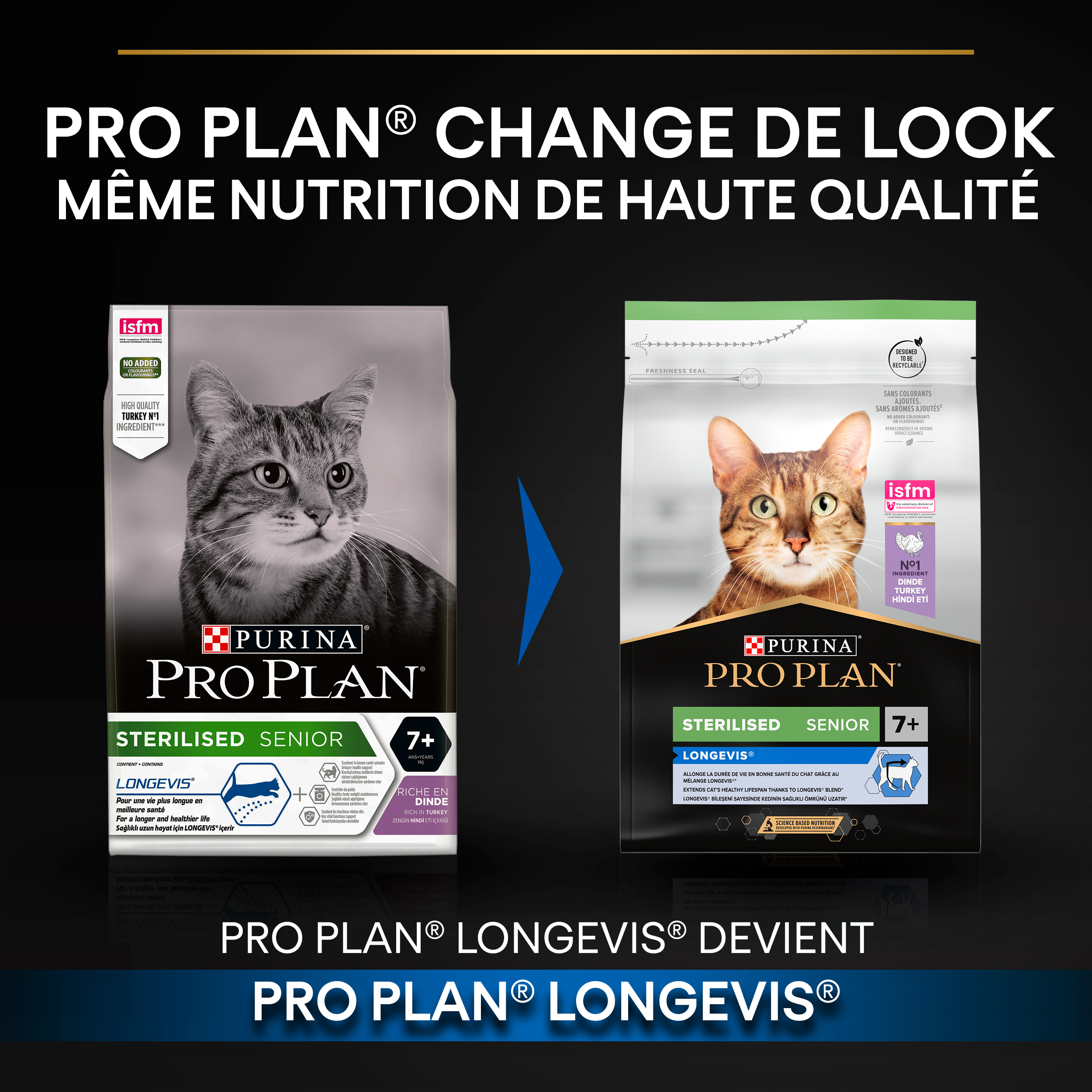 Pro Plan Sterilised Senior 7+ LONGEVIS® Dinde 3kg