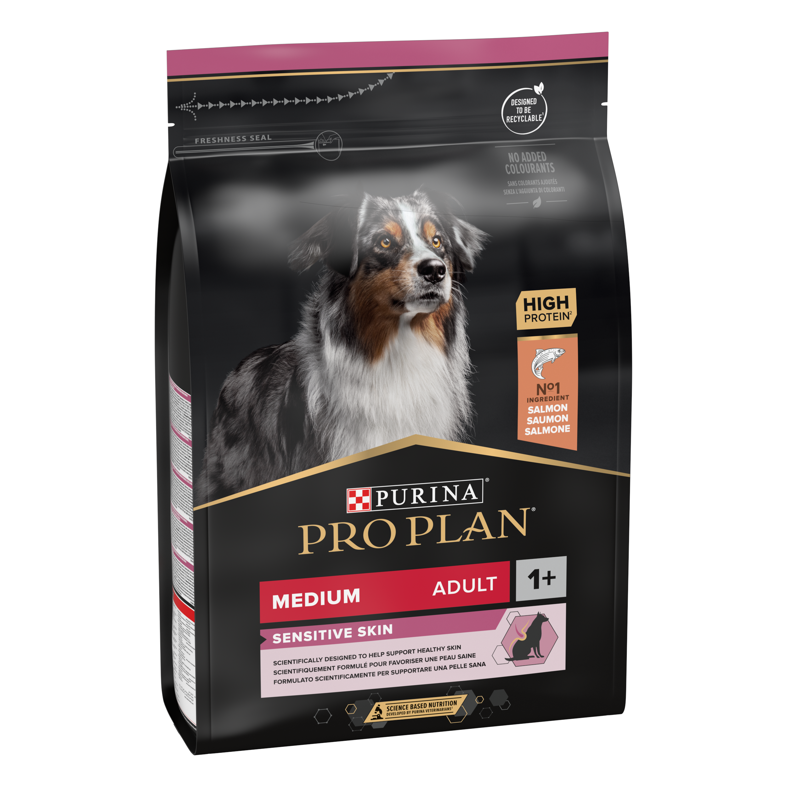 PRO PLAN Chien Medium Adult Sensitive Skin Saumon 3KG
