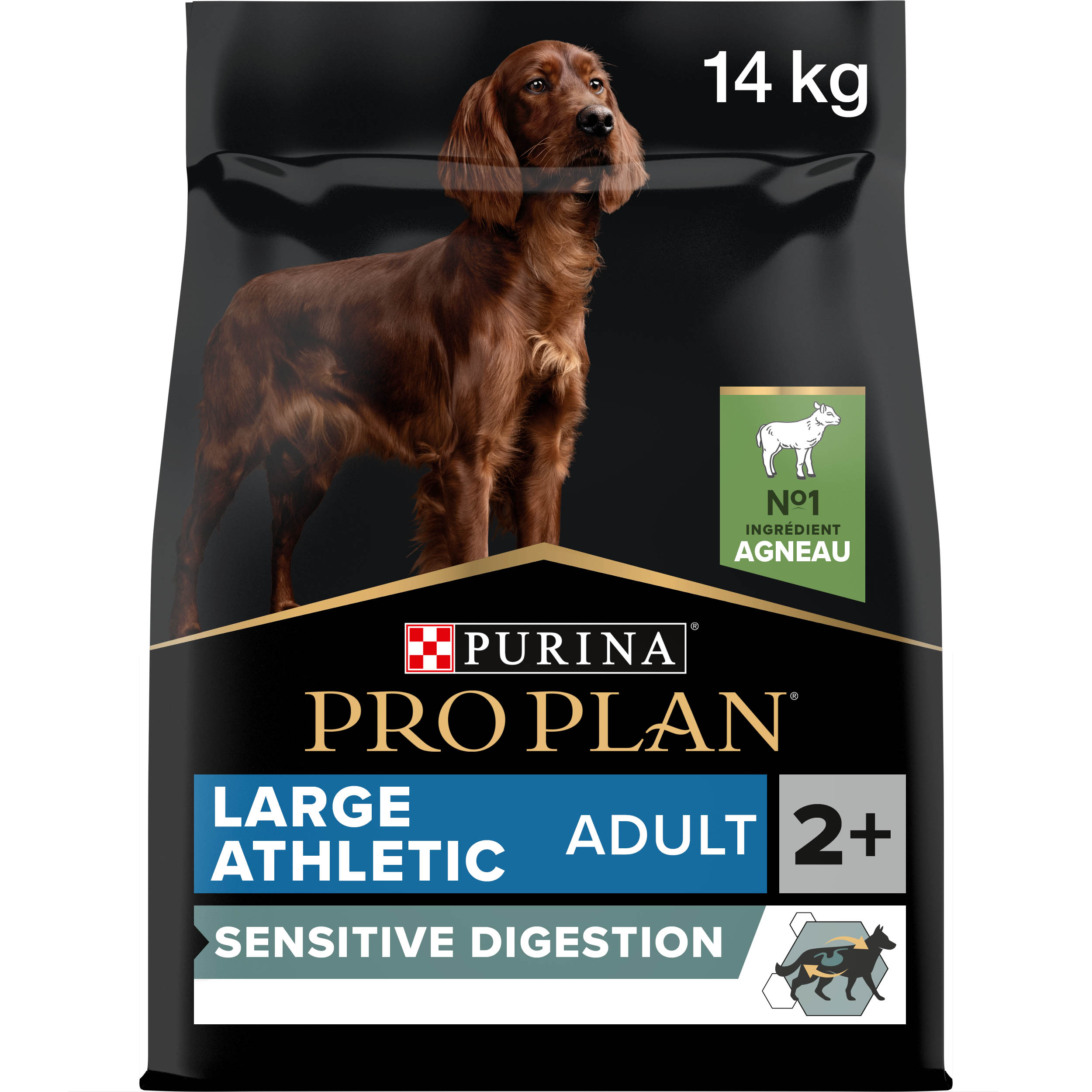 PRO PLAN Chien Large Adult Athletic Sensitive Digestion Agneau 14KG
