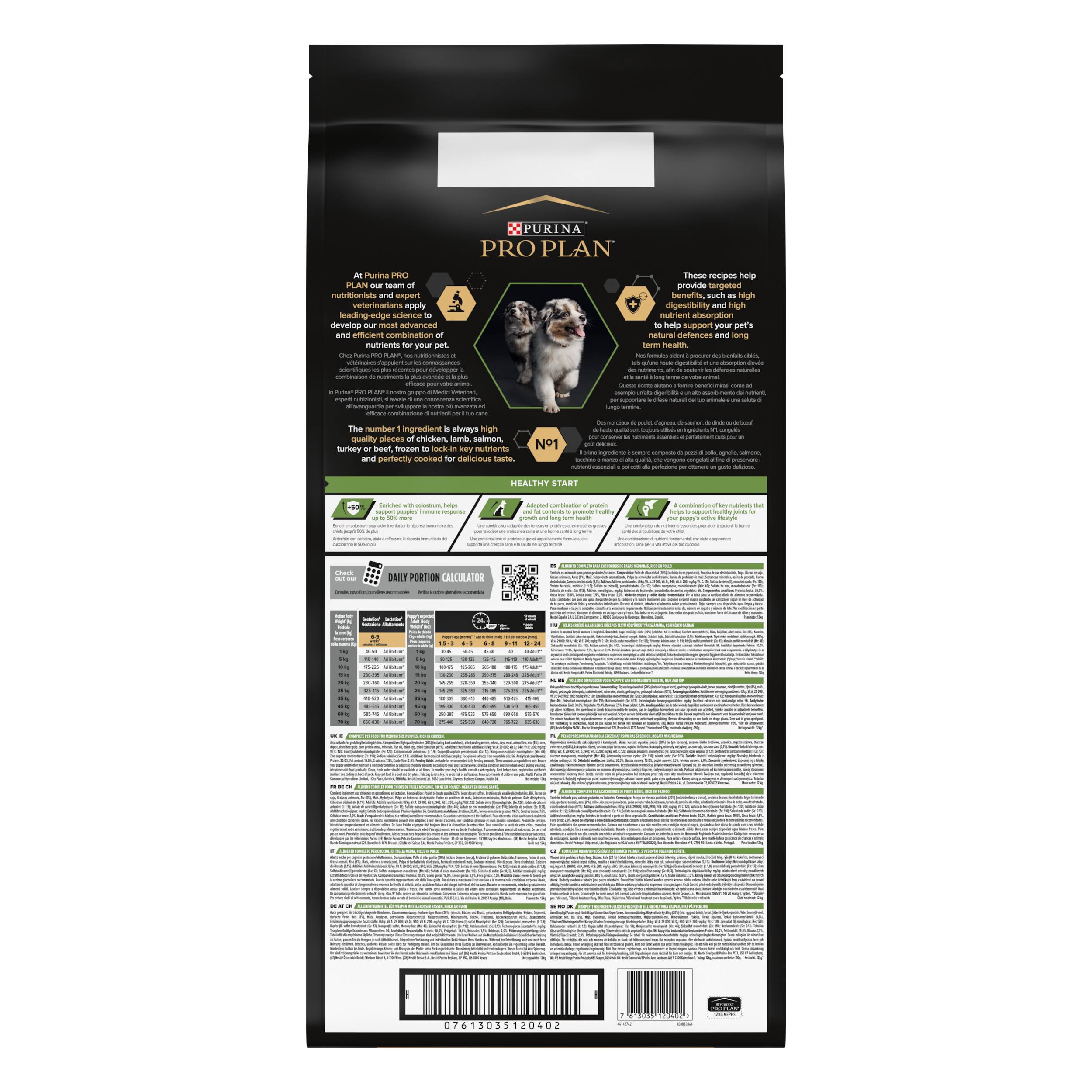 PRO PLAN Chien Medium Puppy Healthy Start  Poulet 12KG